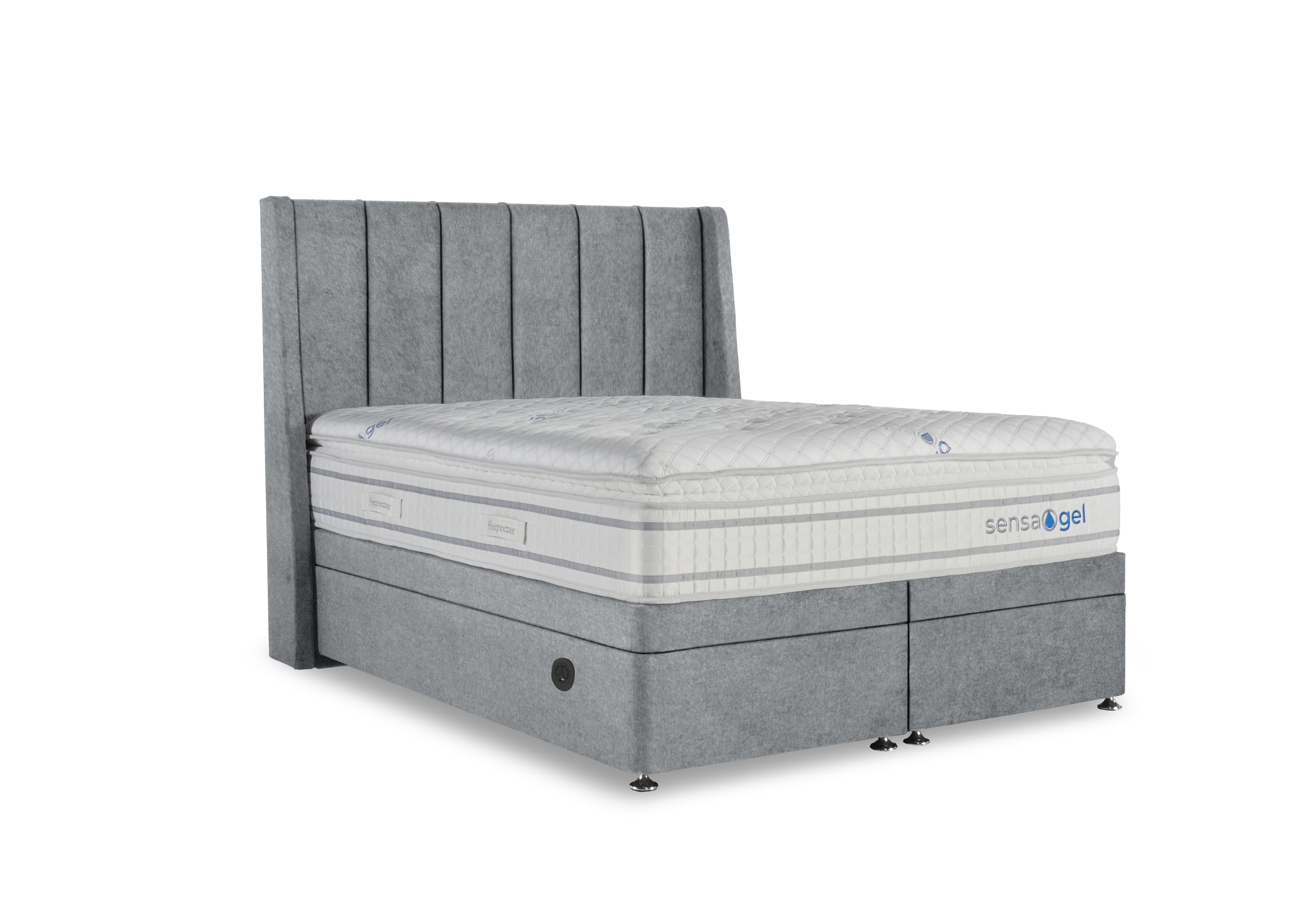 SensaGel 9000 Electric End Ottoman Divan Set in Joshua Ash on Furniture Village