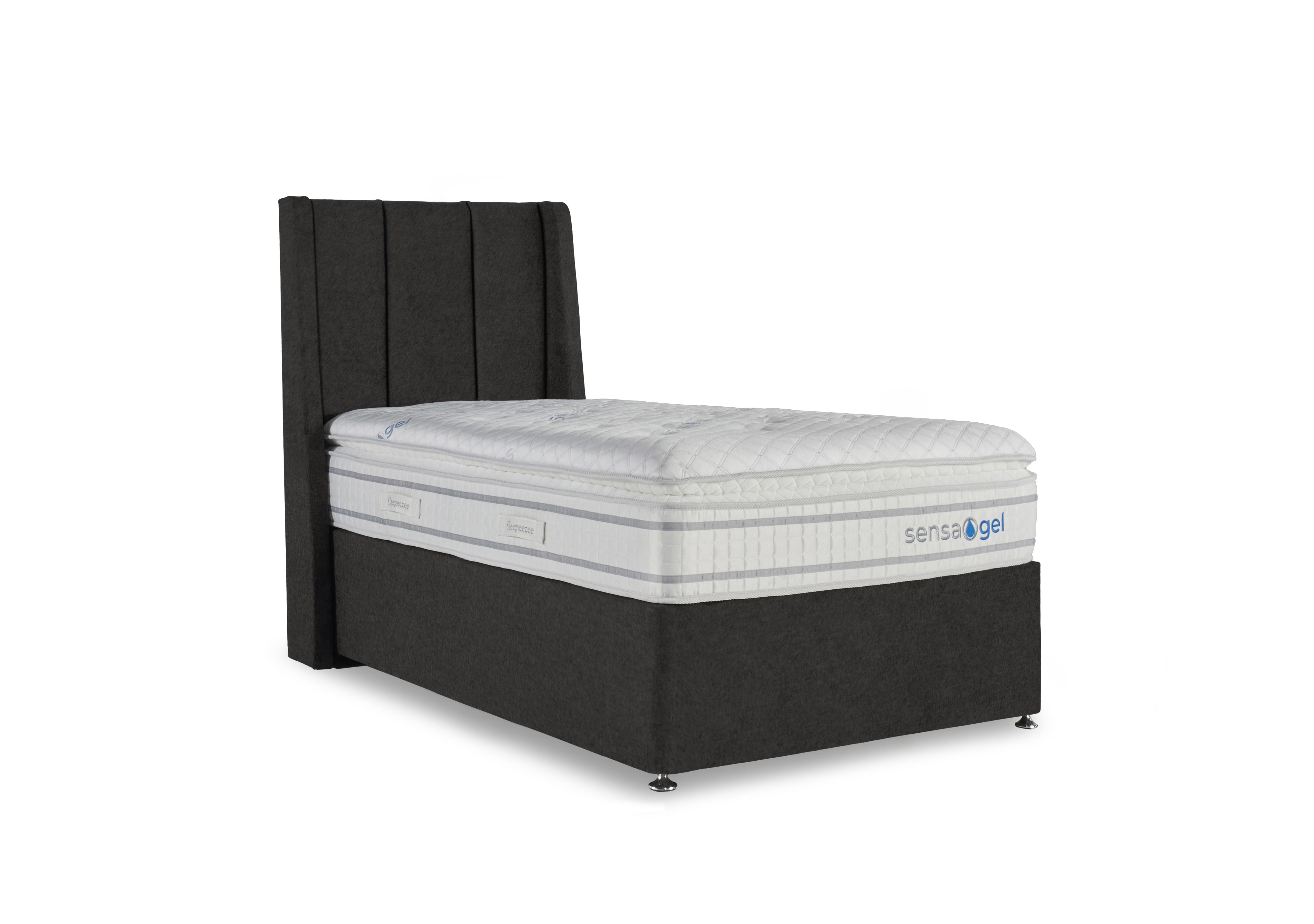 SensaGel 9000 Divan Set in Tweed Charcoal on Furniture Village