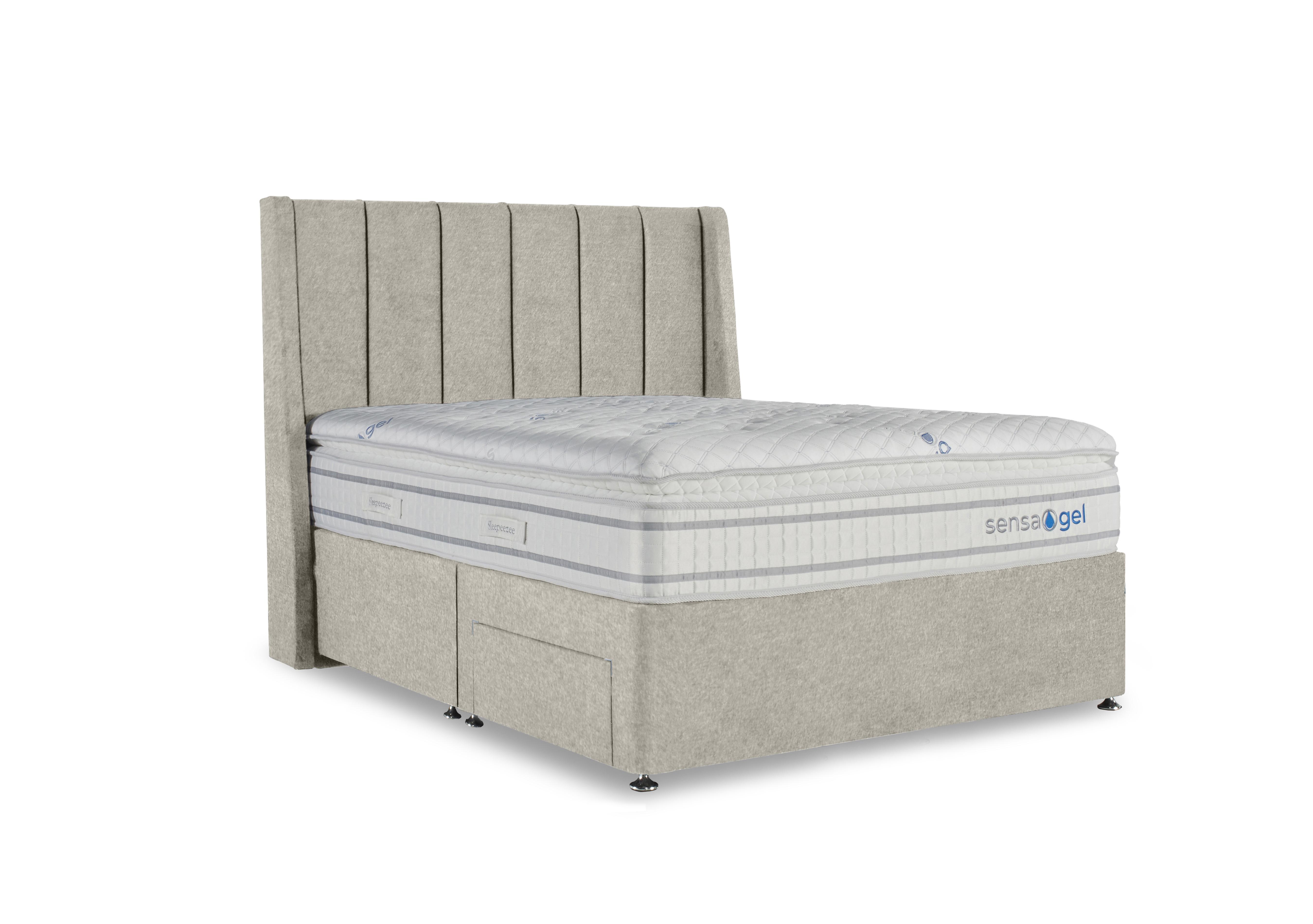 SensaGel 9000 Divan Set in Tweed Cream on Furniture Village