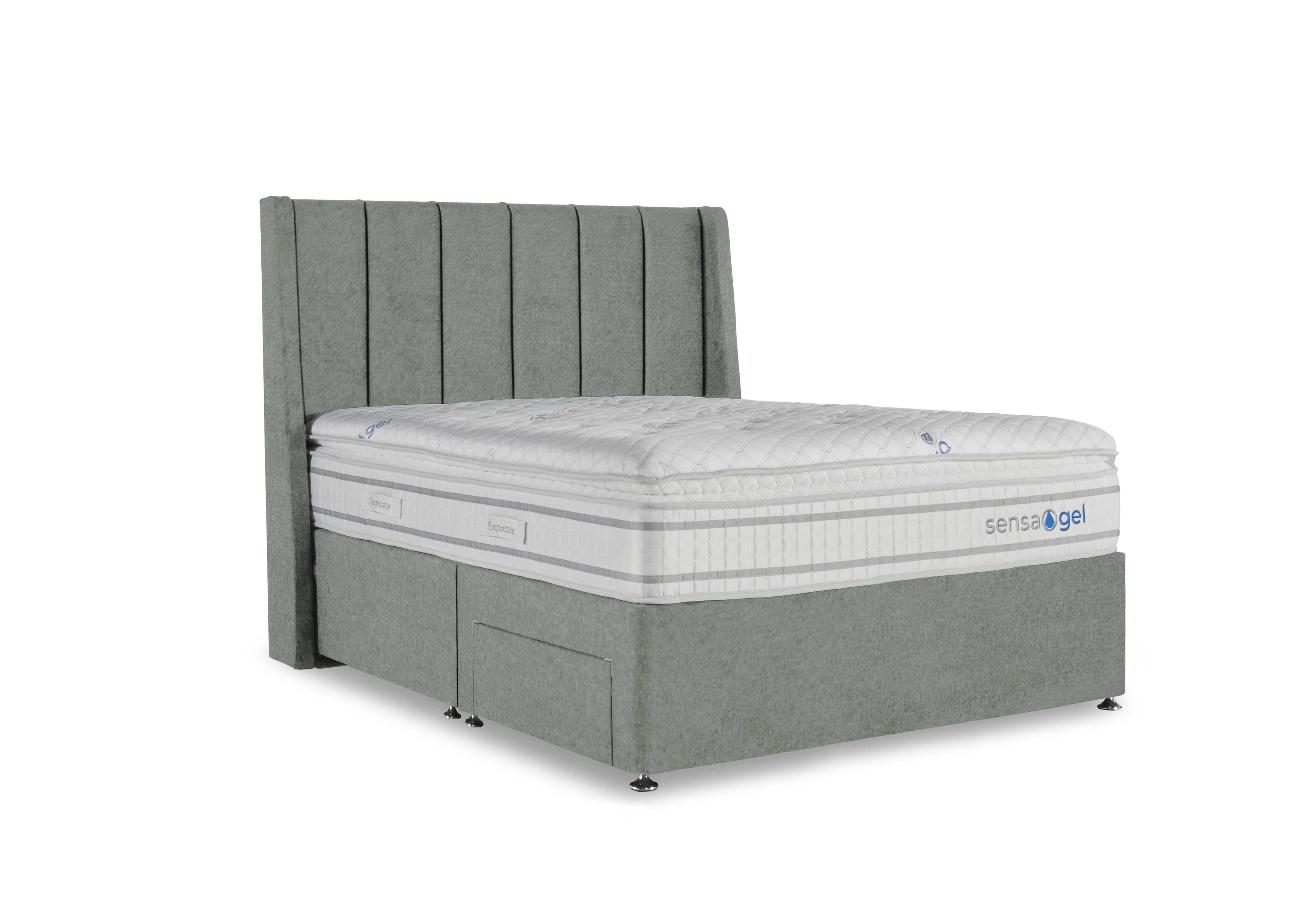 SensaGel 9000 Divan Set in Tweed Mint on Furniture Village