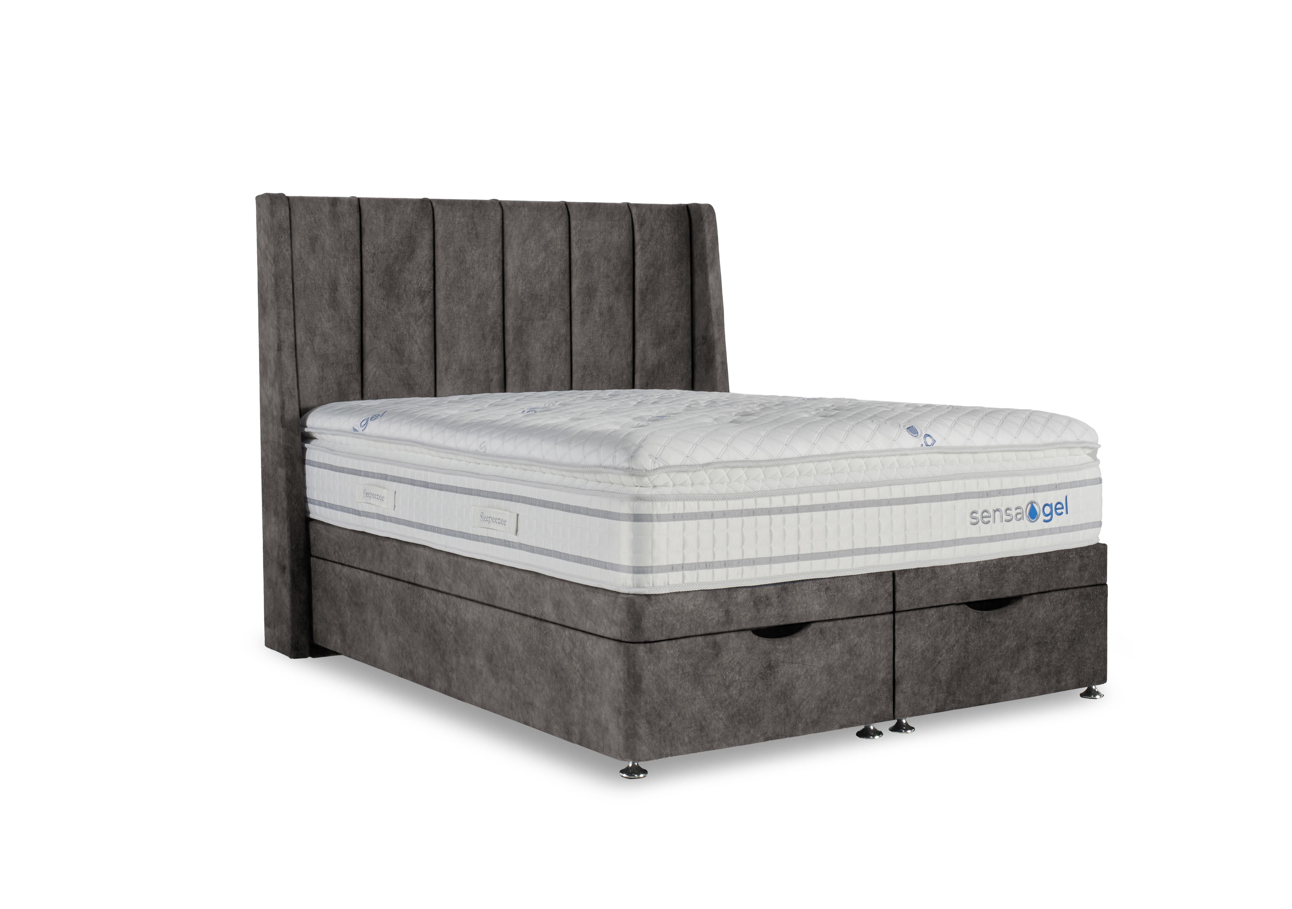 SensaGel 9000 Manual End Ottoman Divan Set in Dapple Mink on Furniture Village