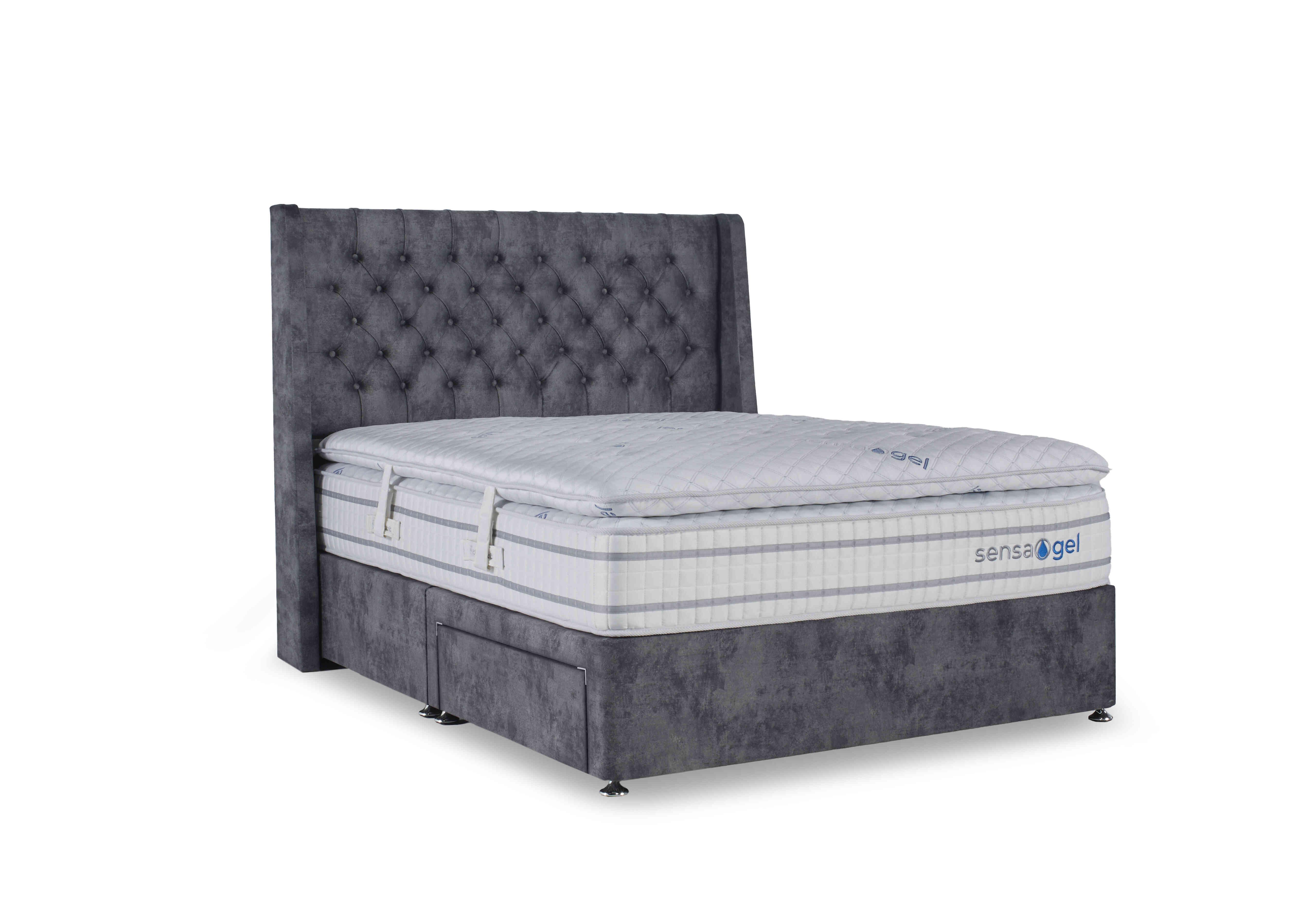 SensaGel 12000 Divan Set in Daytona Grey on Furniture Village