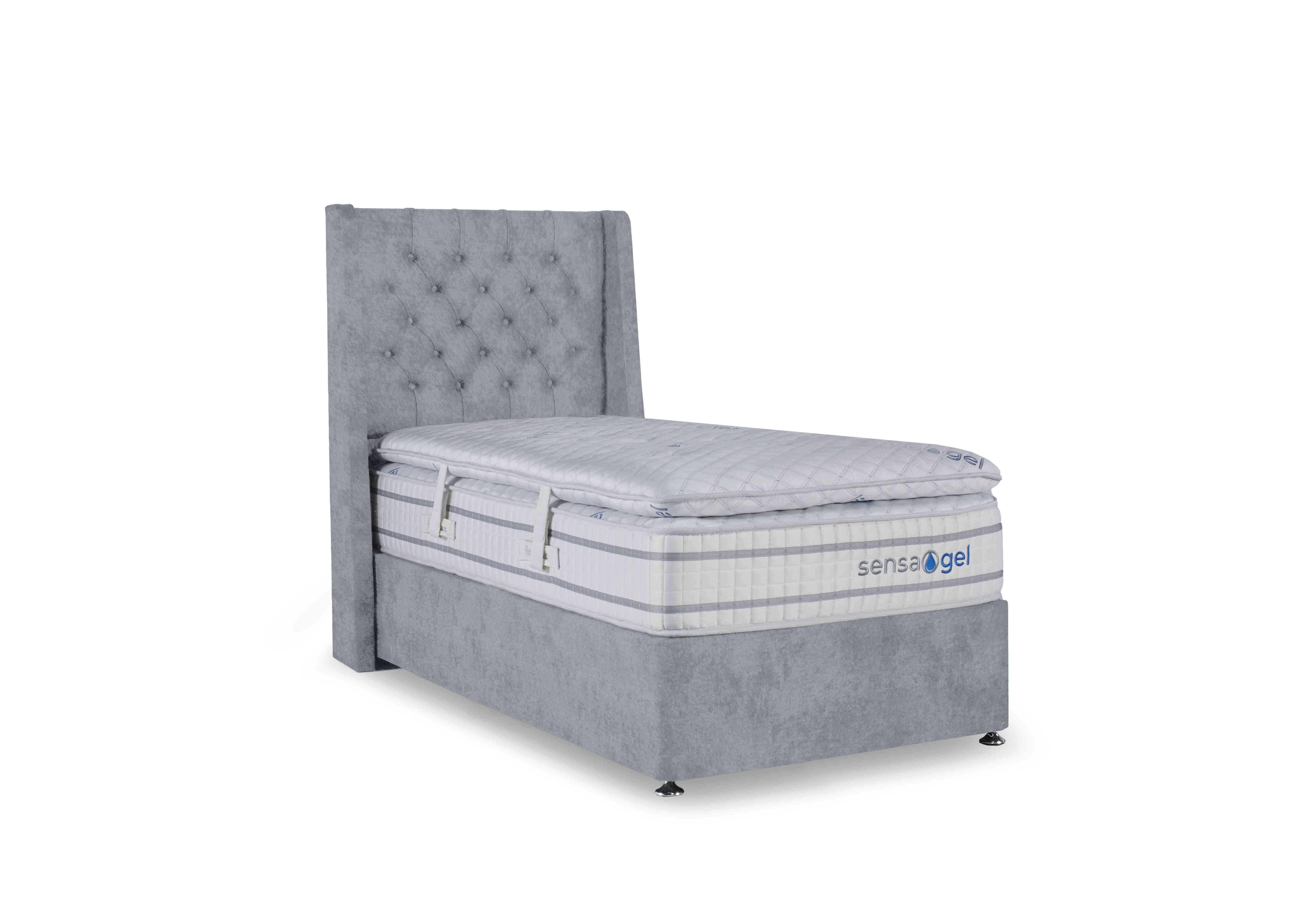 SensaGel 12000 Divan Set in Joshua Blue on Furniture Village