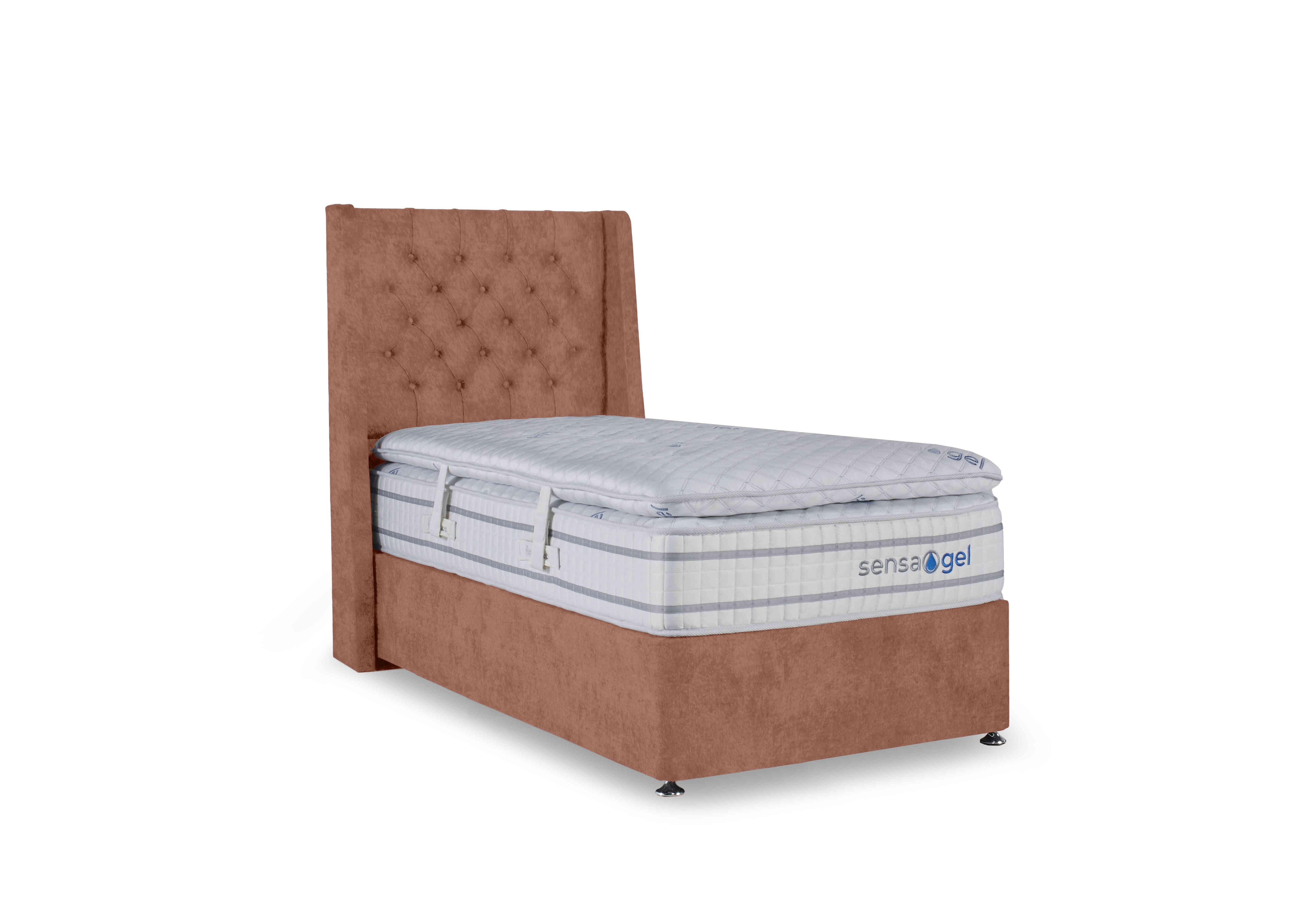 SensaGel 12000 Divan Set in Joshua Burnt Orange on Furniture Village
