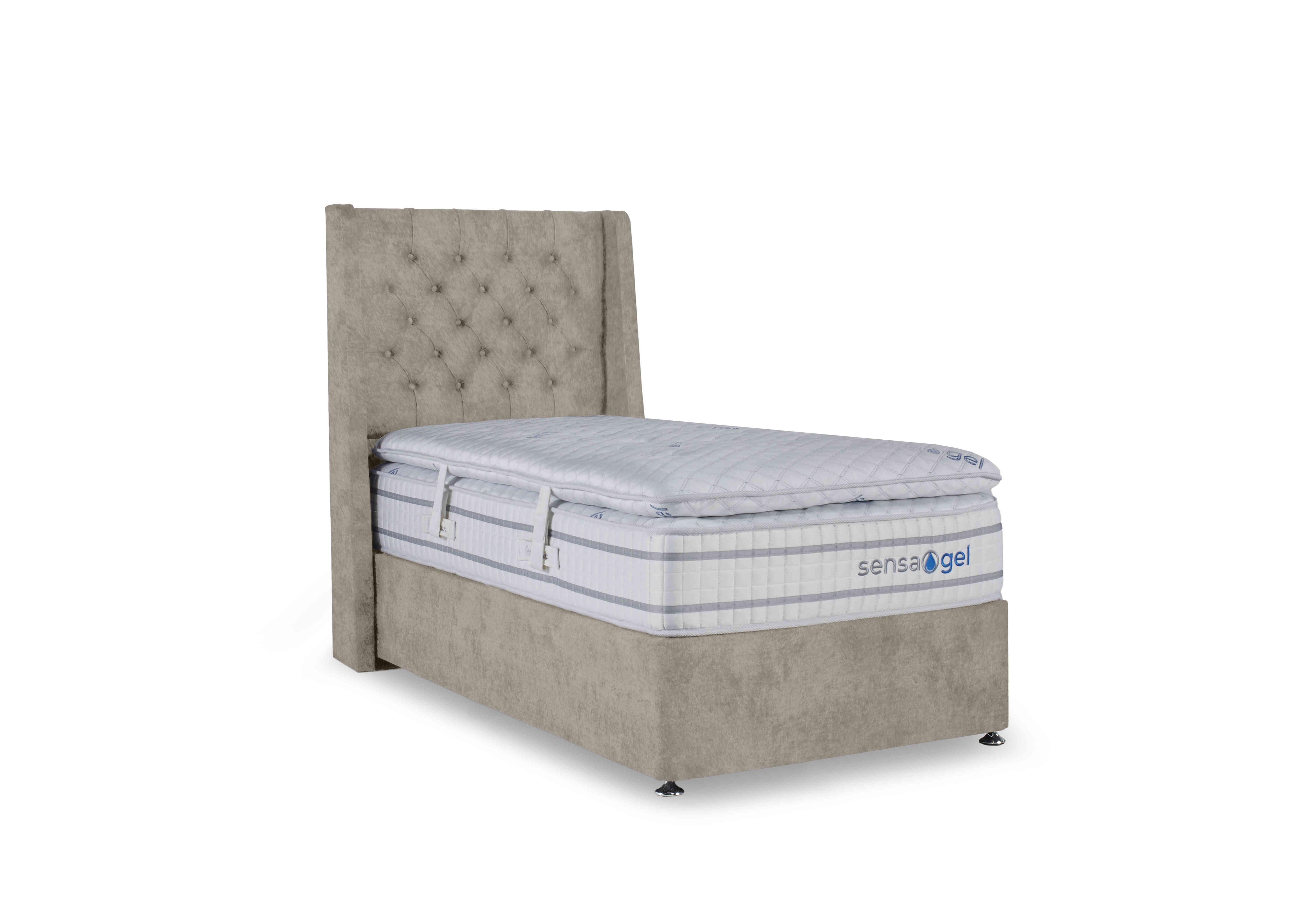 SensaGel 12000 Divan Set in Joshua Latte on Furniture Village