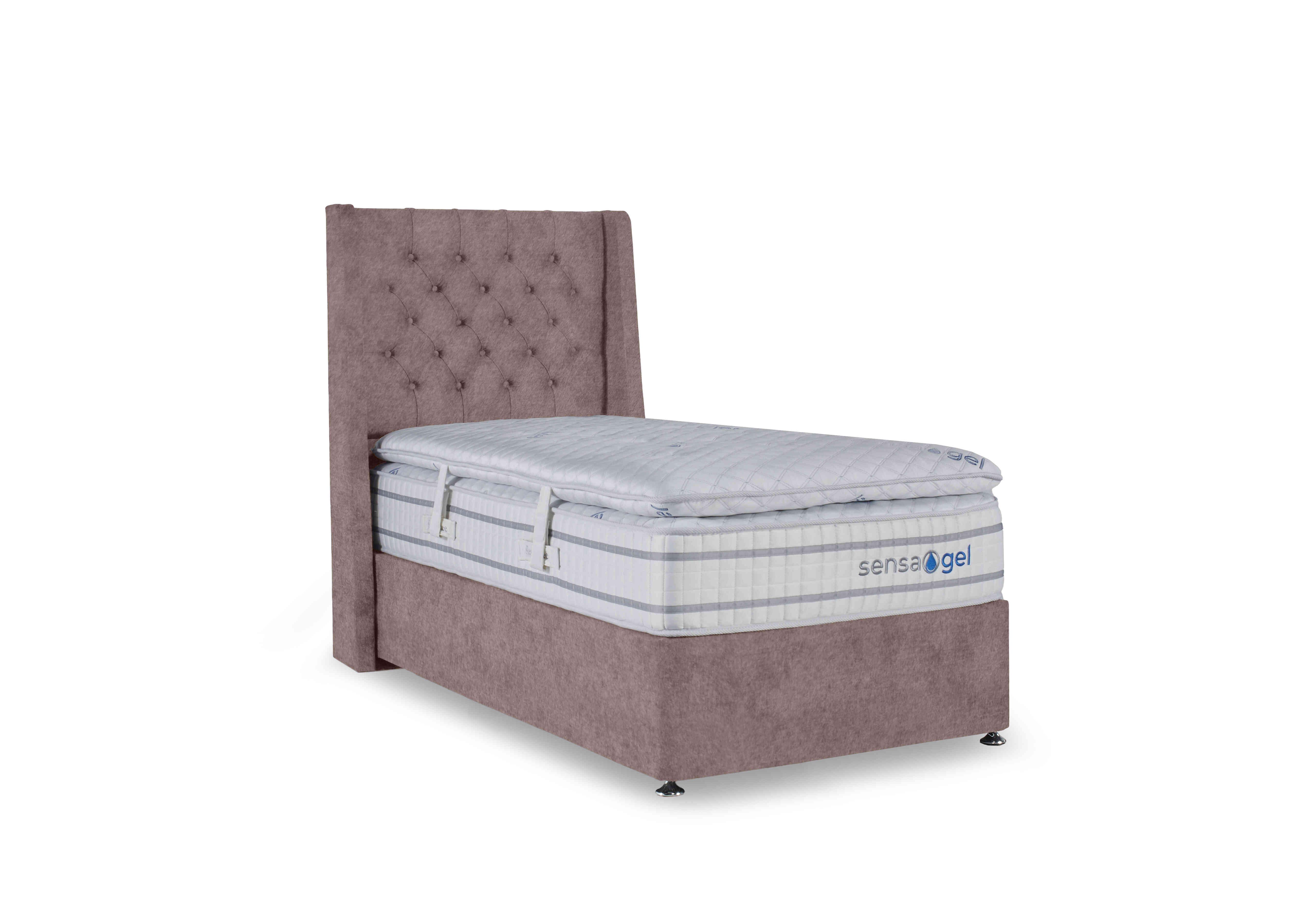 SensaGel 12000 Divan Set in Tweed Lilac on Furniture Village