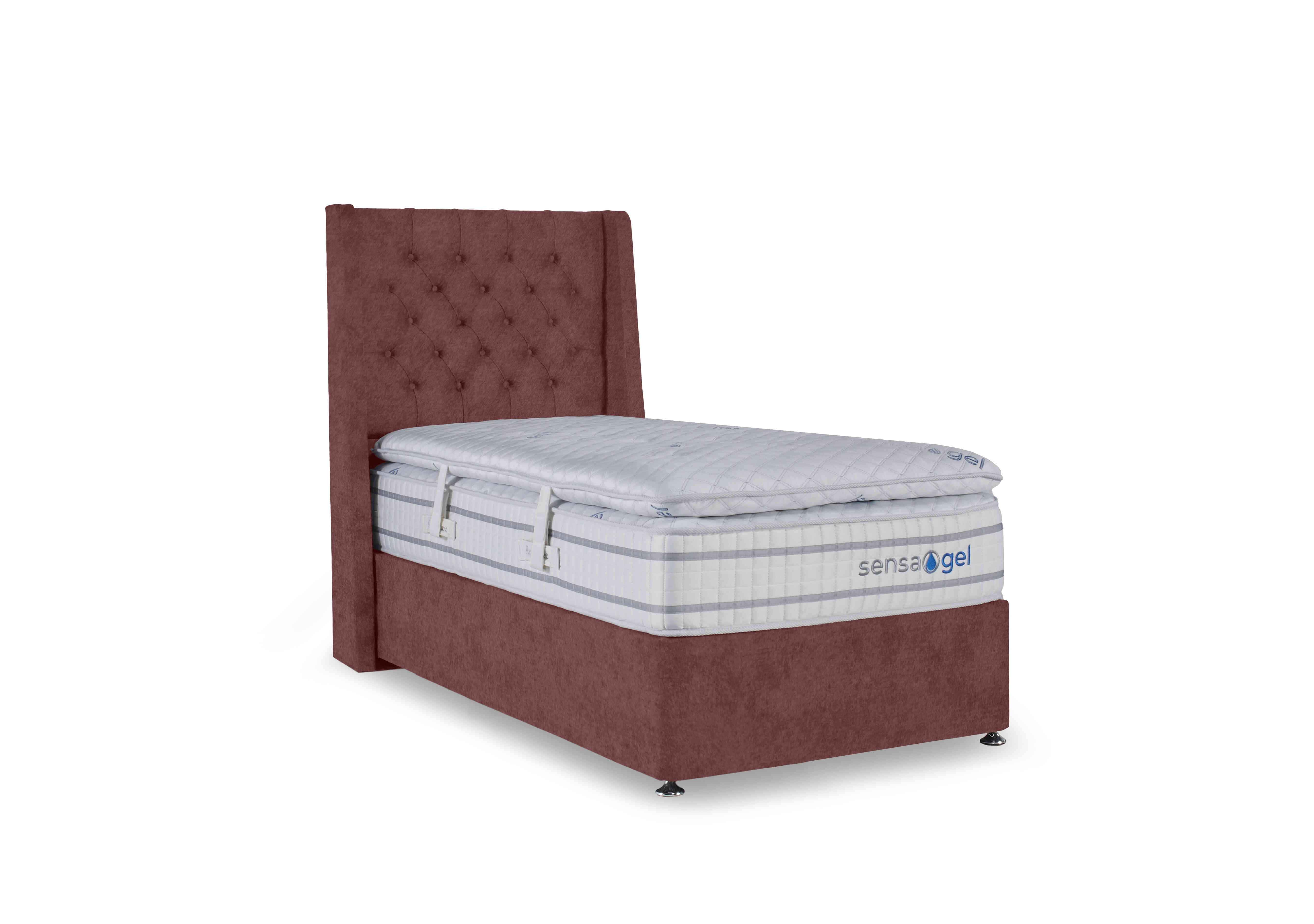 SensaGel 12000 Divan Set in Tweed Rose on Furniture Village