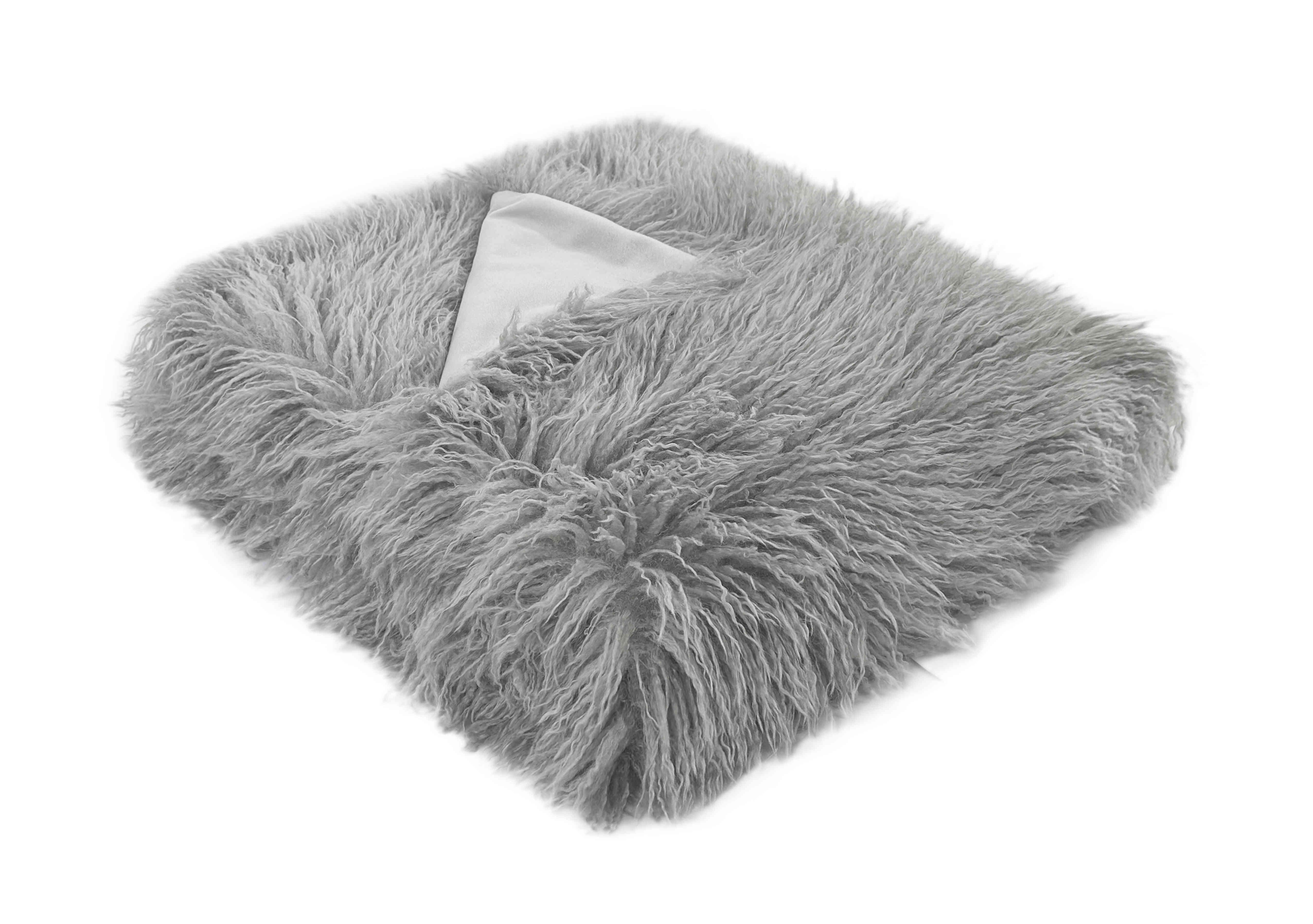 Mongolian Throw in Grey on Furniture Village