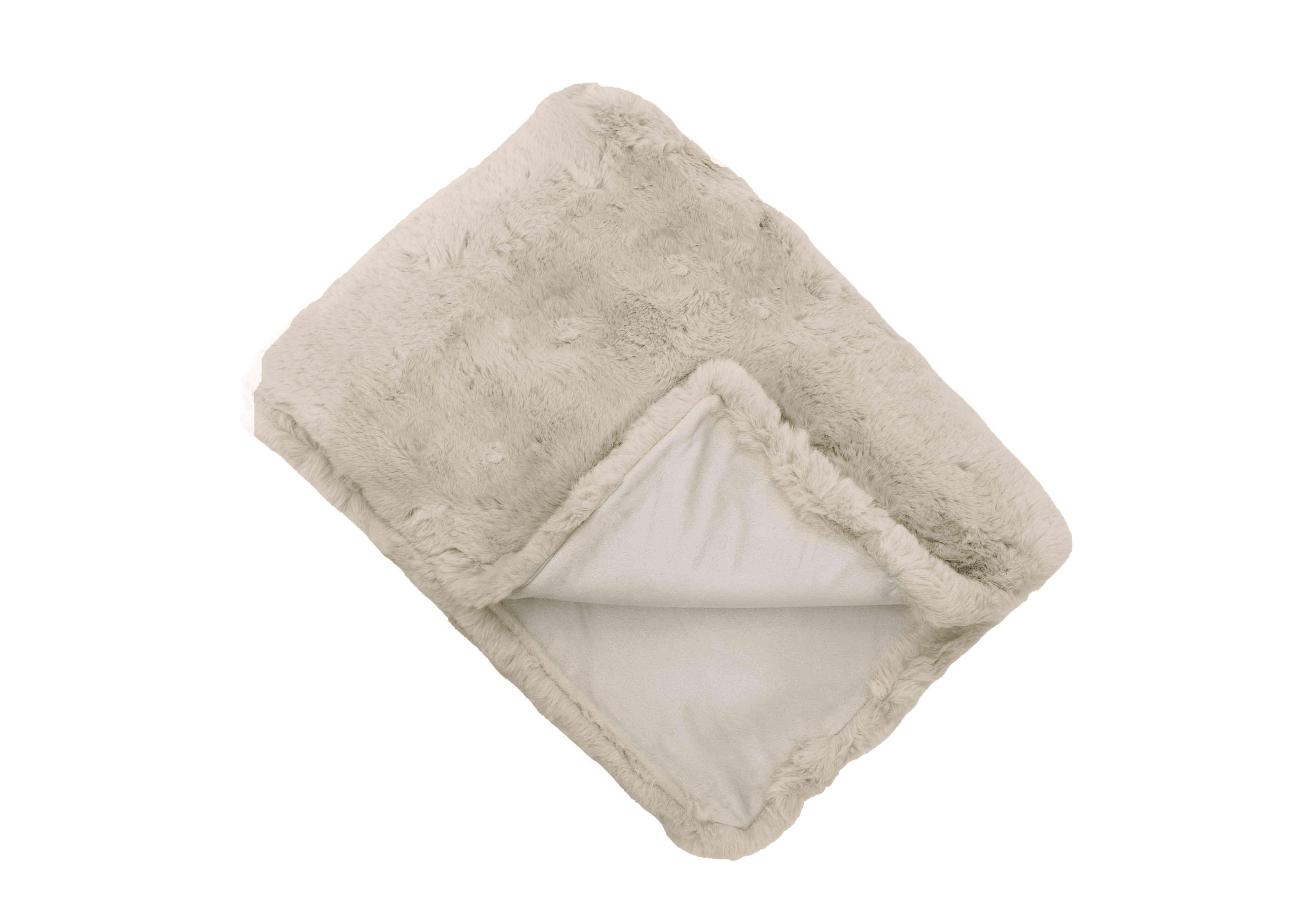 Rapture Throw in Light Beige on Furniture Village