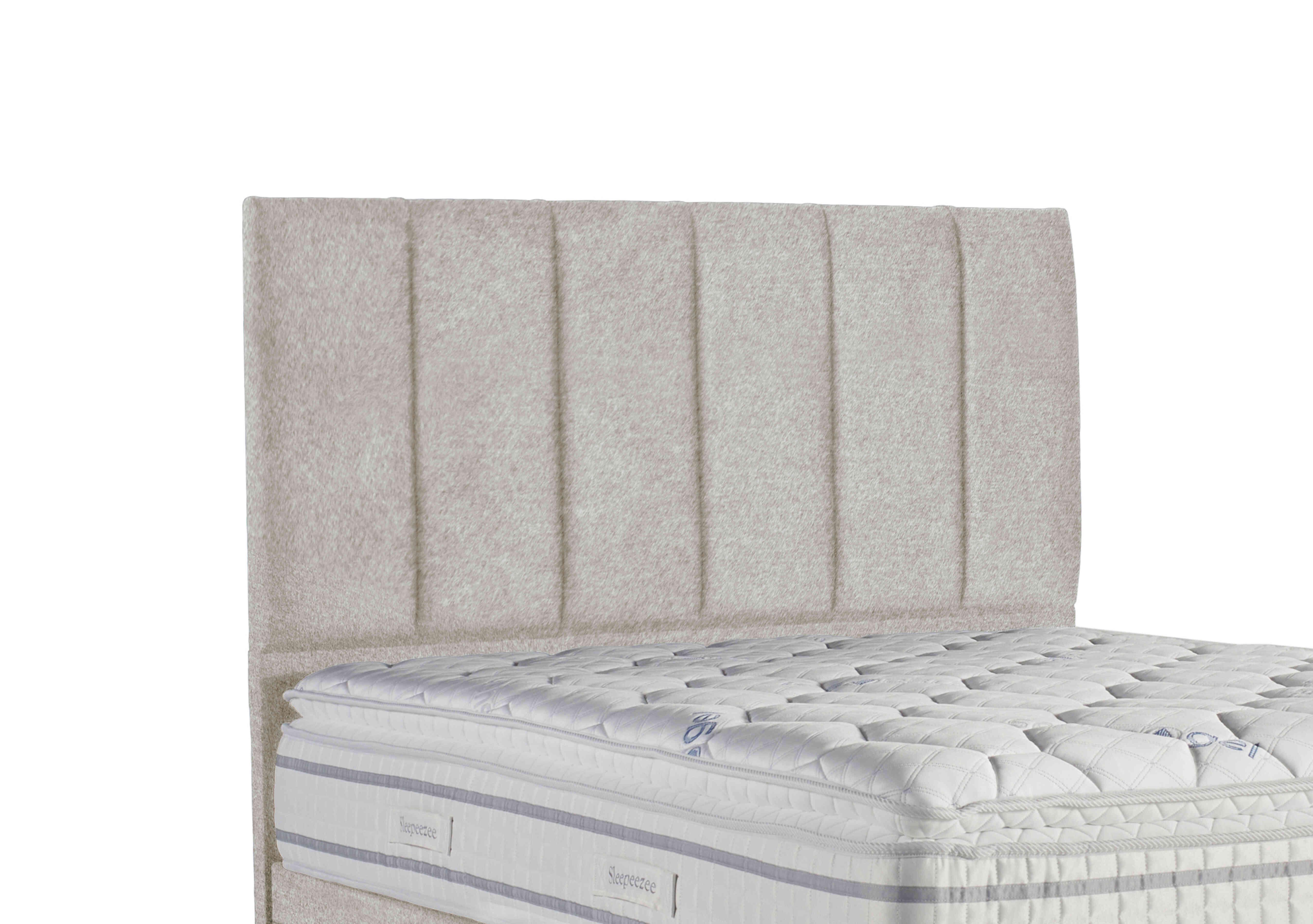 Spire Floor Standing Headboard in Tweed 805 Stone on Furniture Village