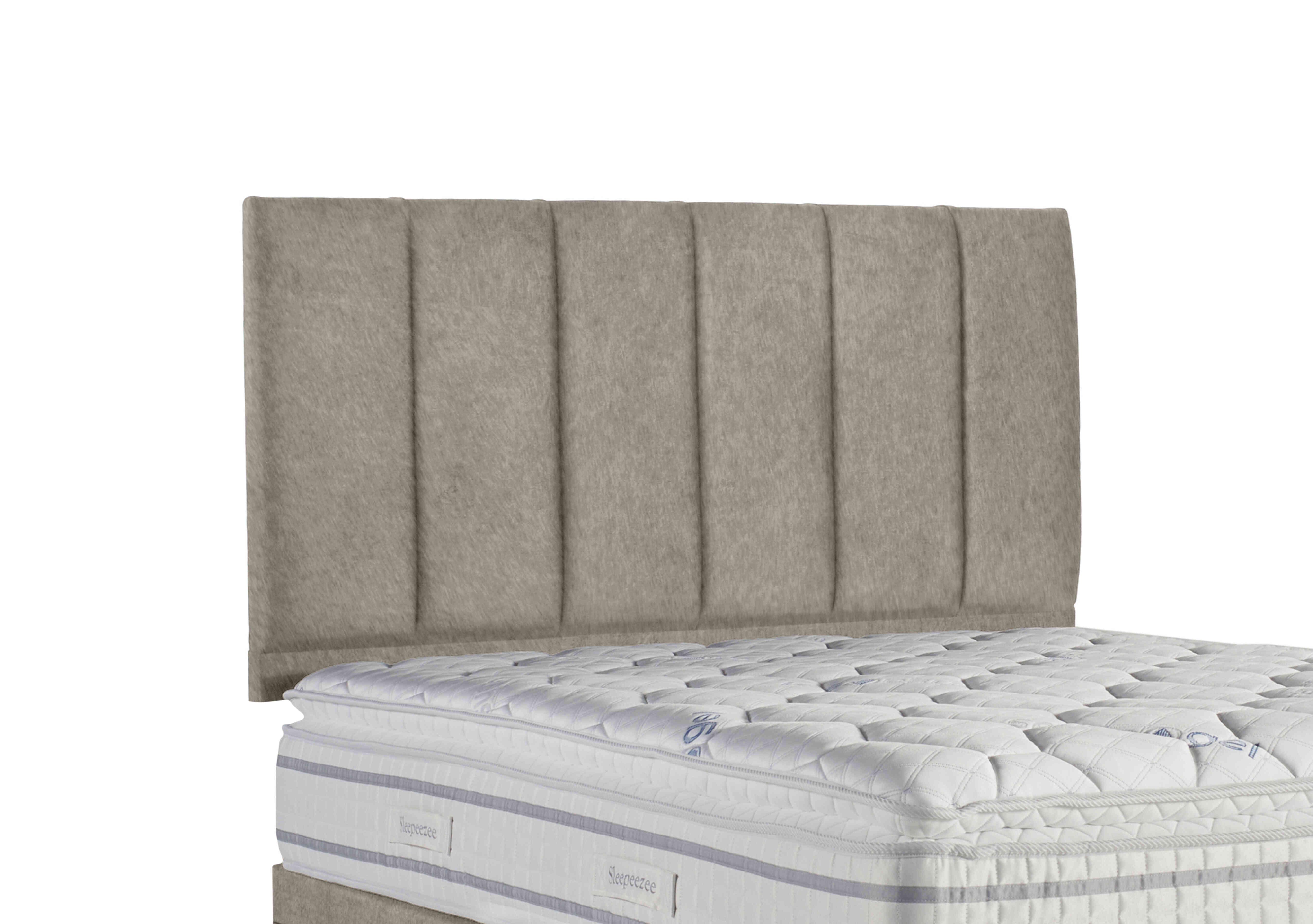 Spire Strutted Headboard in Joshua Latte on Furniture Village