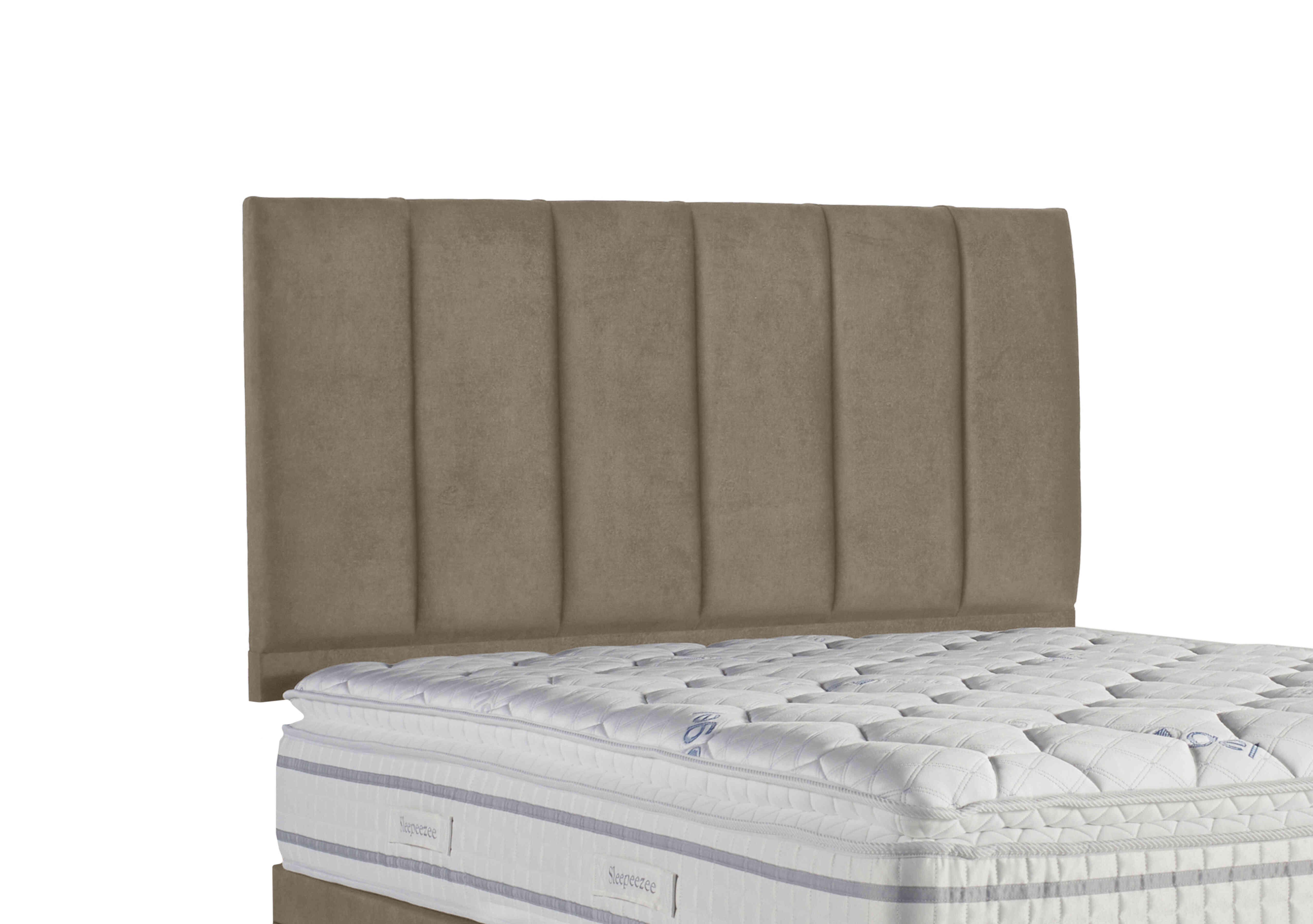 Spire Strutted Headboard in Plush Beige on Furniture Village