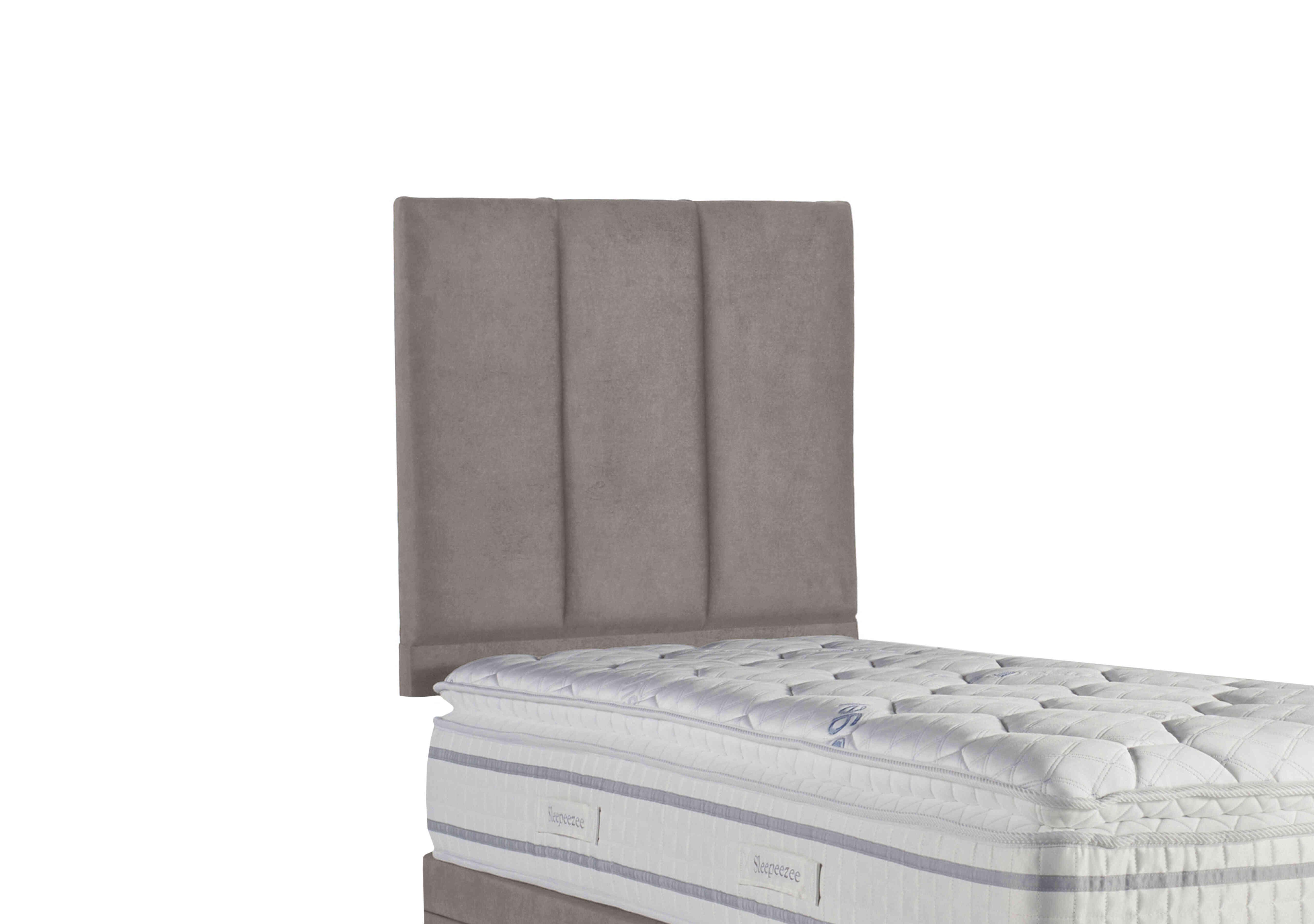 Spire Strutted Headboard in Plush Light Grey on Furniture Village