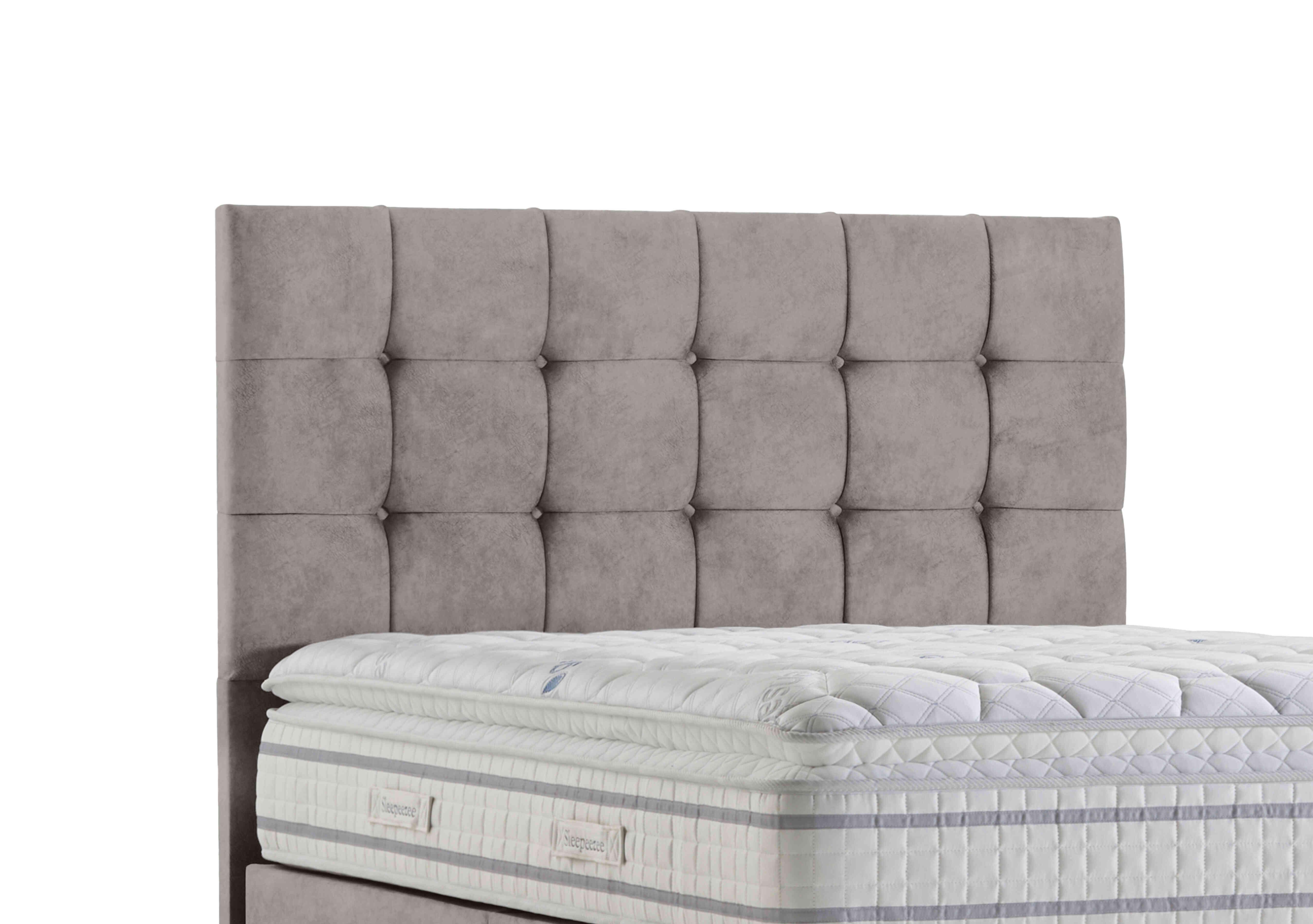 Apex Floor Standing Headboard in Daytona Silver on Furniture Village