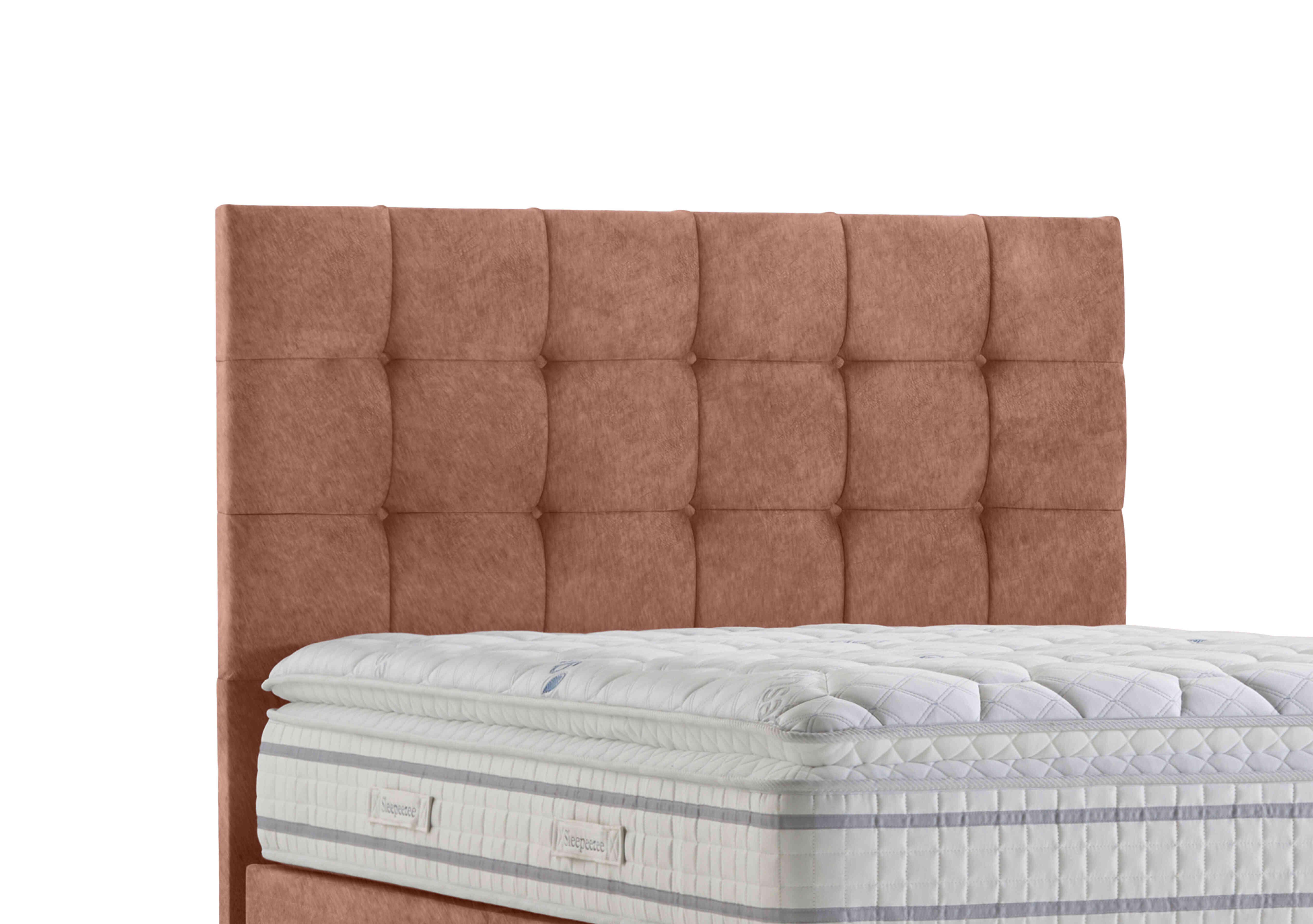 Apex Floor Standing Headboard in Joshua Burnt Orange on Furniture Village
