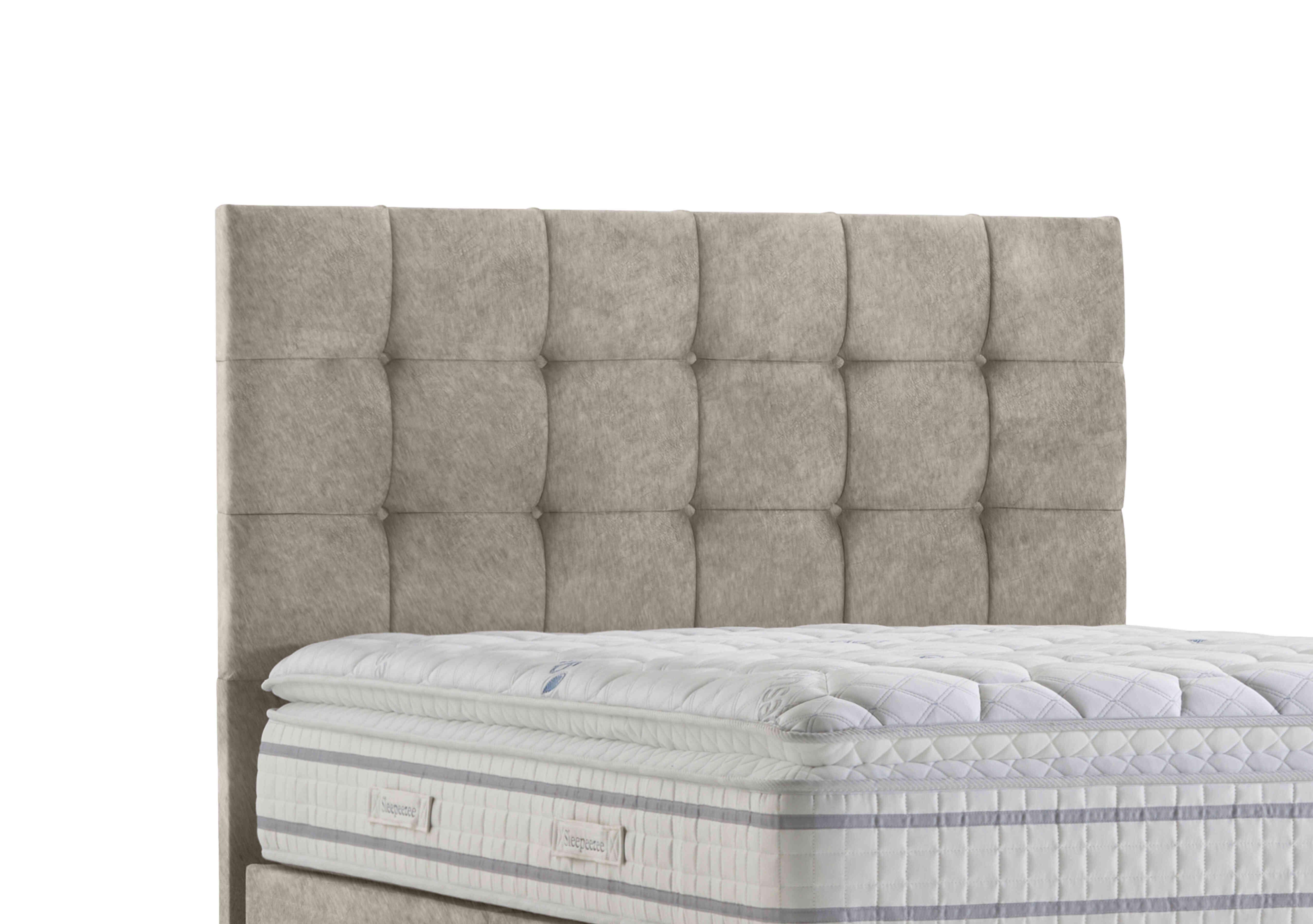 Apex Floor Standing Headboard in Joshua Latte on Furniture Village