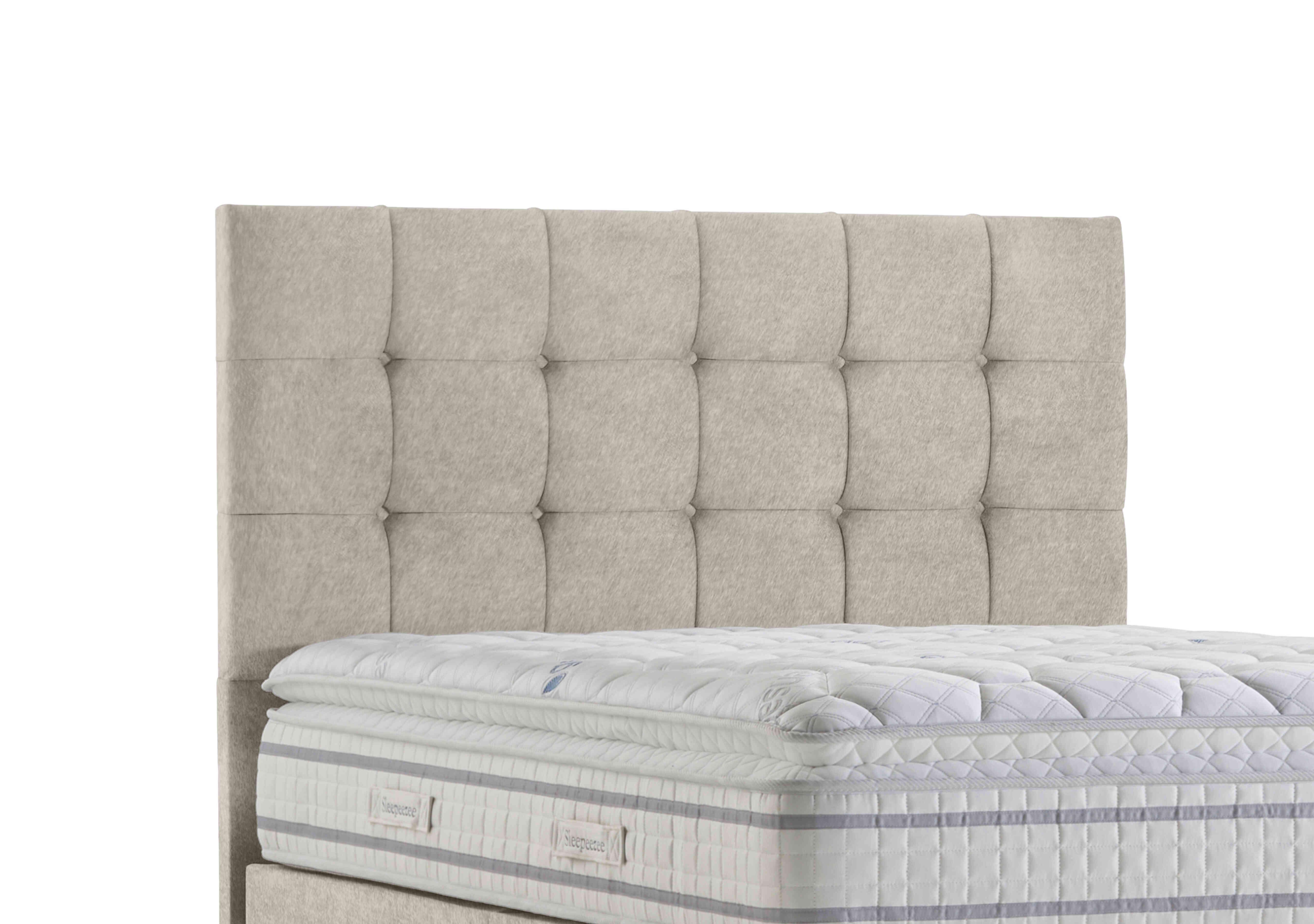 Apex Floor Standing Headboard in Tweed 900 Cream on Furniture Village
