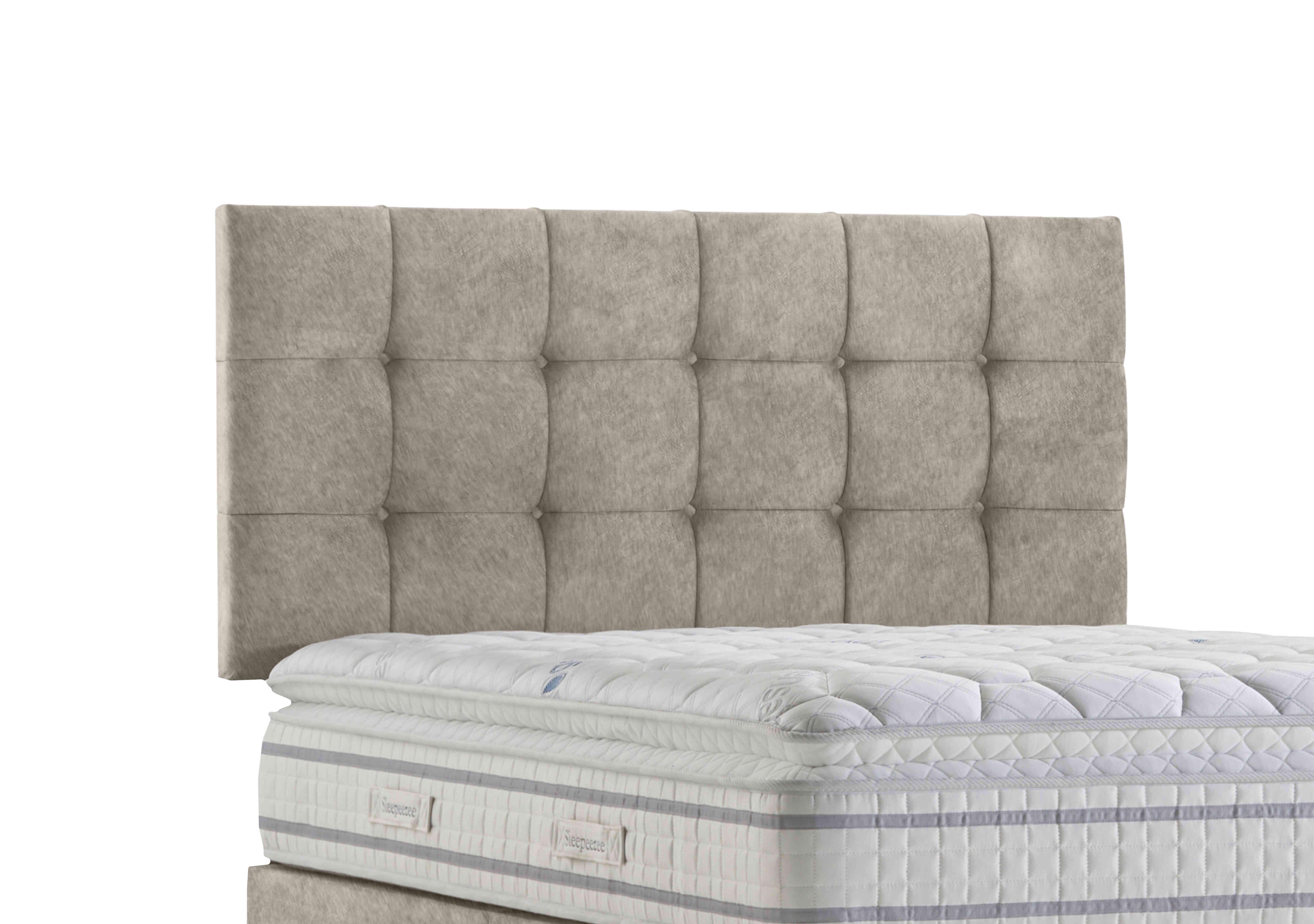 Apex Strutted Headboard in Joshua Latte on Furniture Village