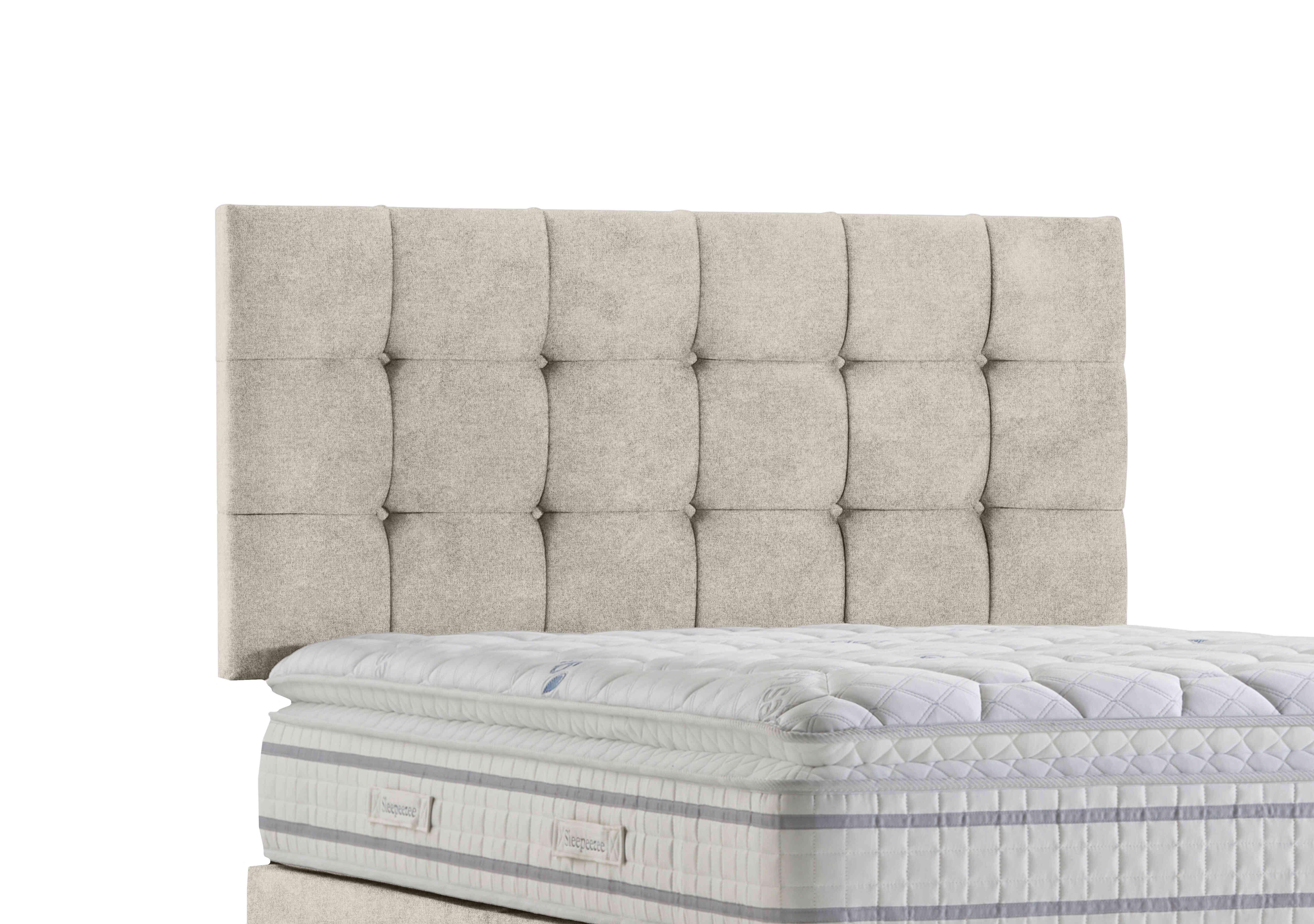 Apex Strutted Headboard in Queens Oat on Furniture Village