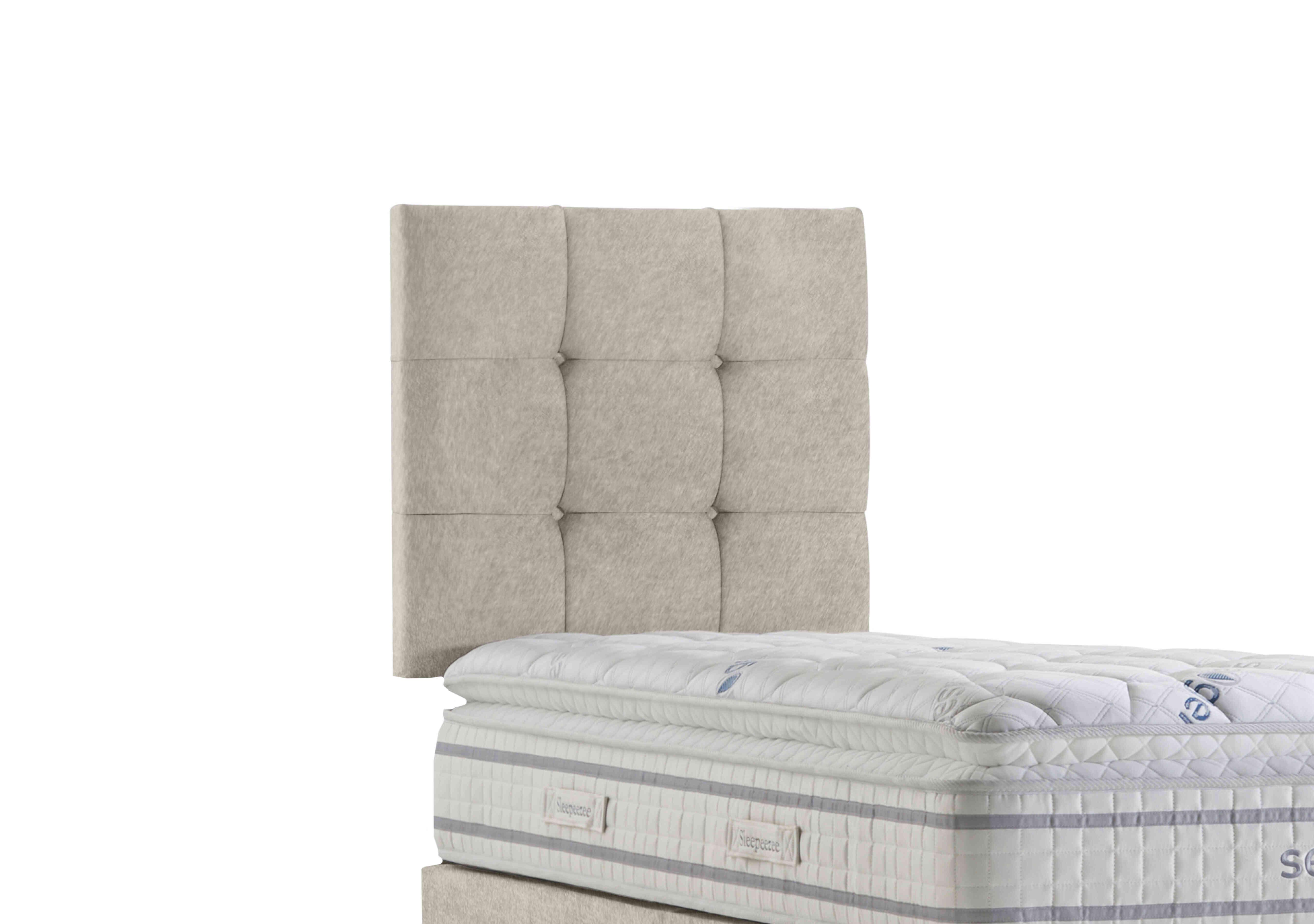Apex Strutted Headboard in Tweed 900 Cream on Furniture Village