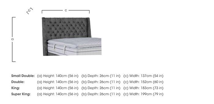 Pinnacle Floor Standing Headboard in  on Furniture Village