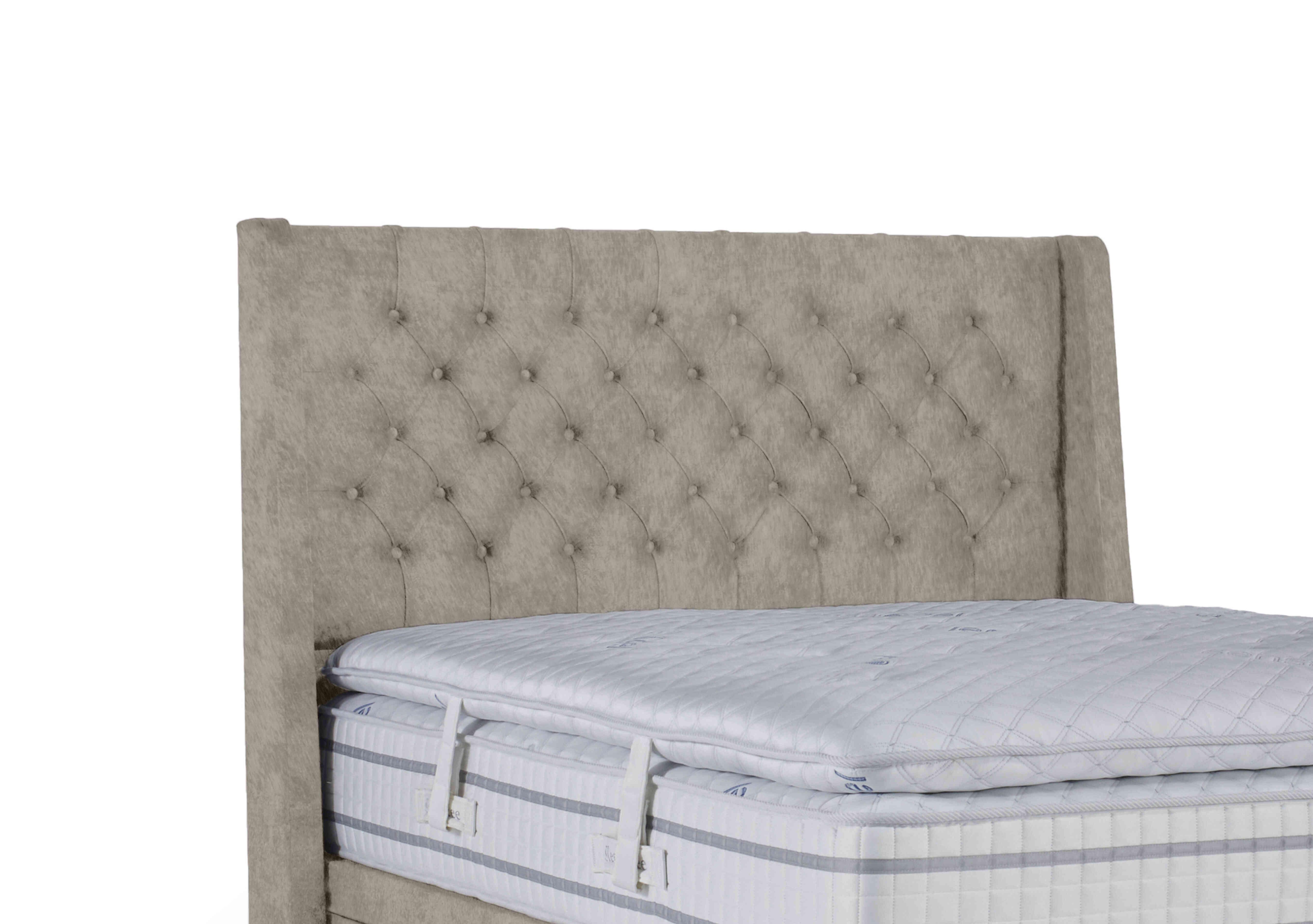 Pinnacle Floor Standing Headboard in Joshua Latte on Furniture Village