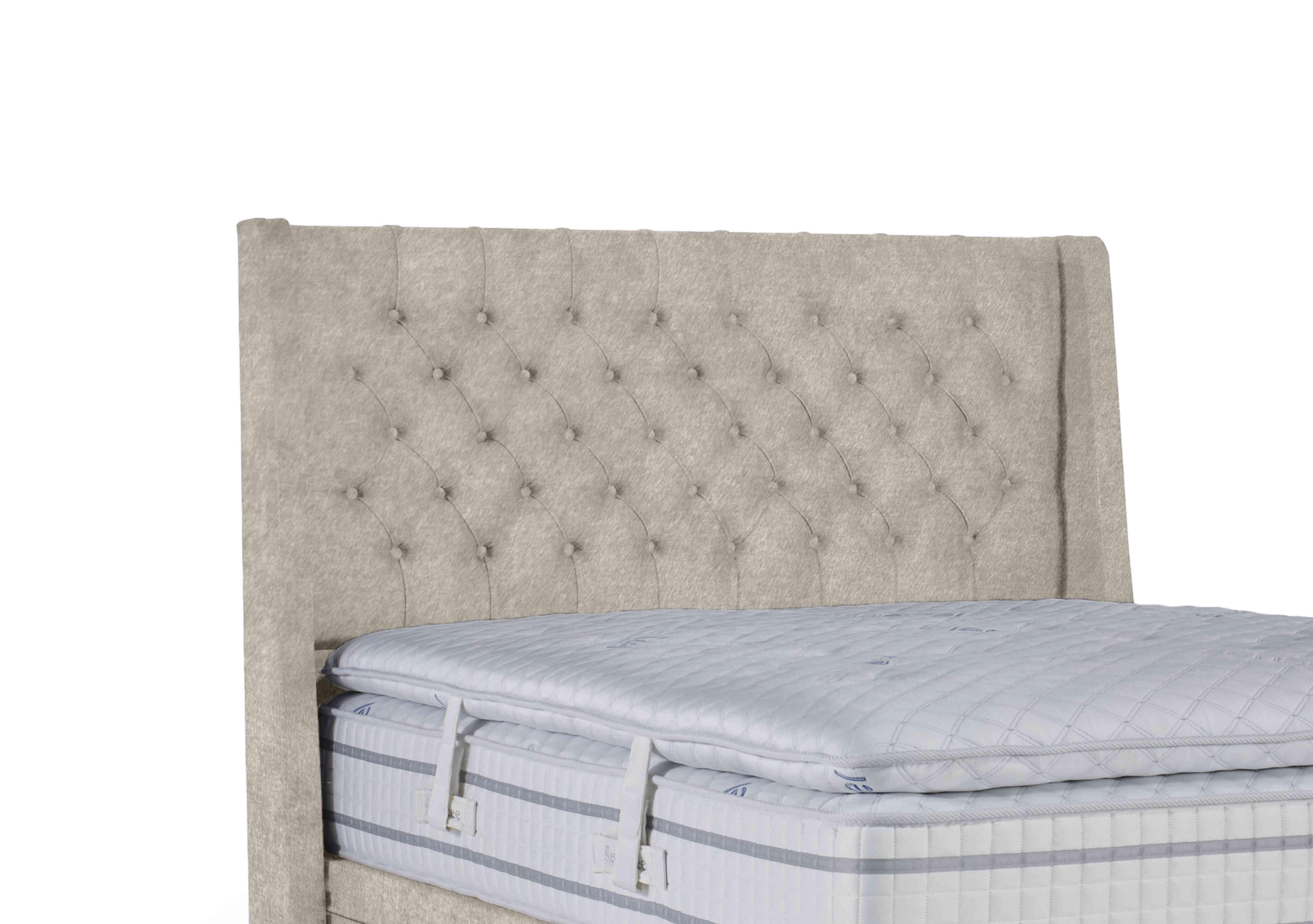 Pinnacle Floor Standing Headboard in Tweed 900 Cream on Furniture Village