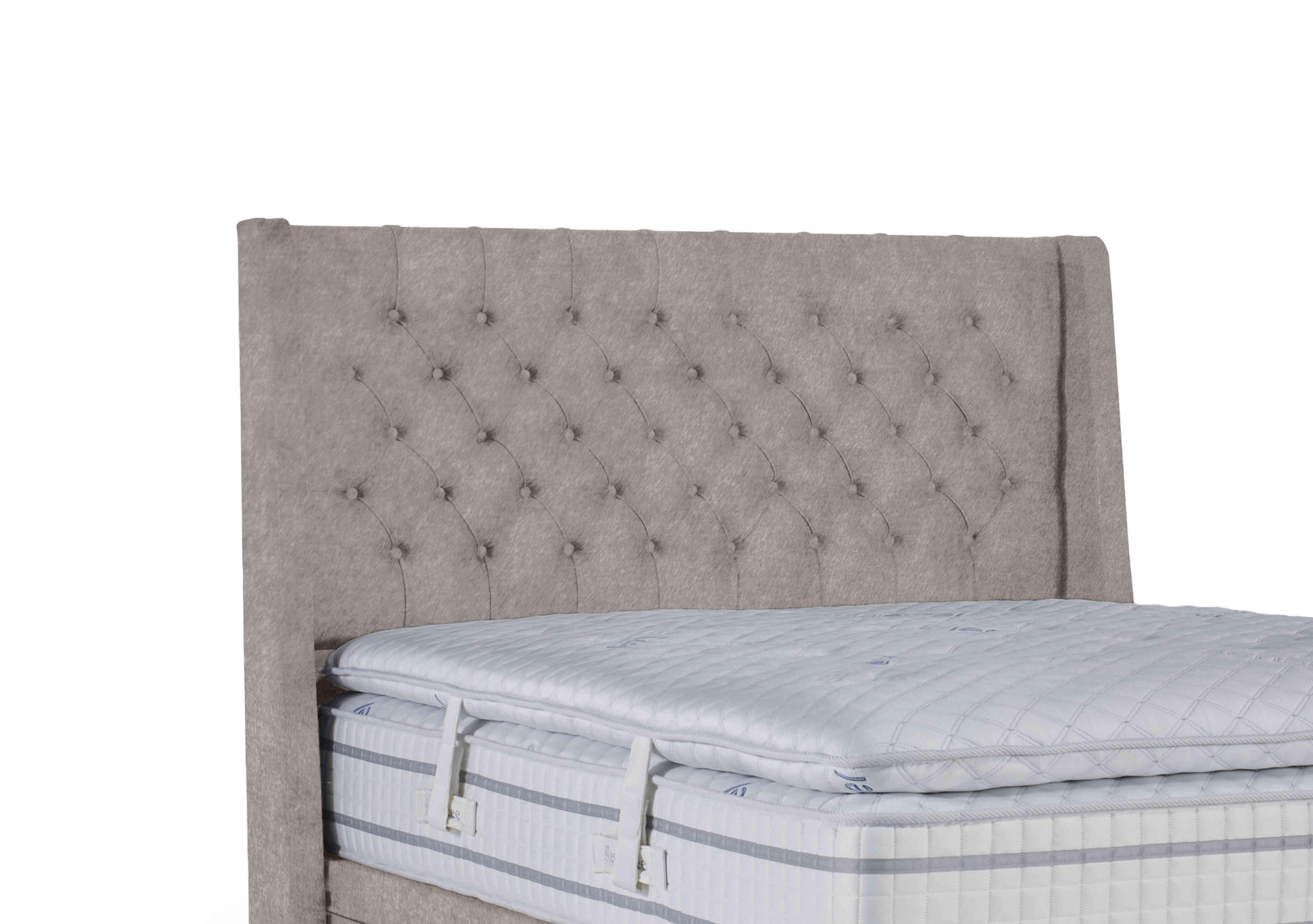 Pinnacle Floor Standing Headboard in Tweed 901 Biscuit on Furniture Village