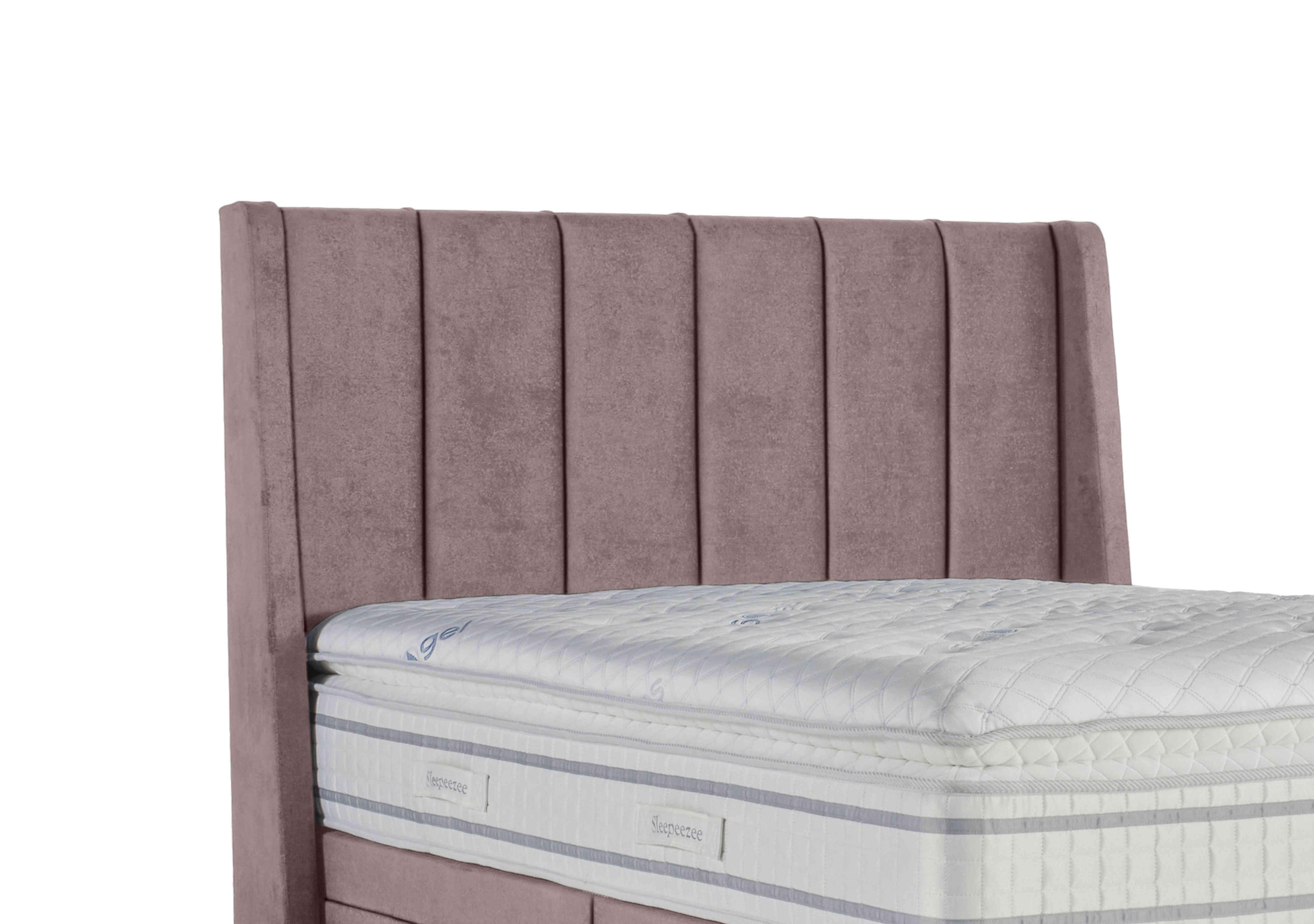 Vail Floor Standing Headboard in Plush Light Pink on Furniture Village