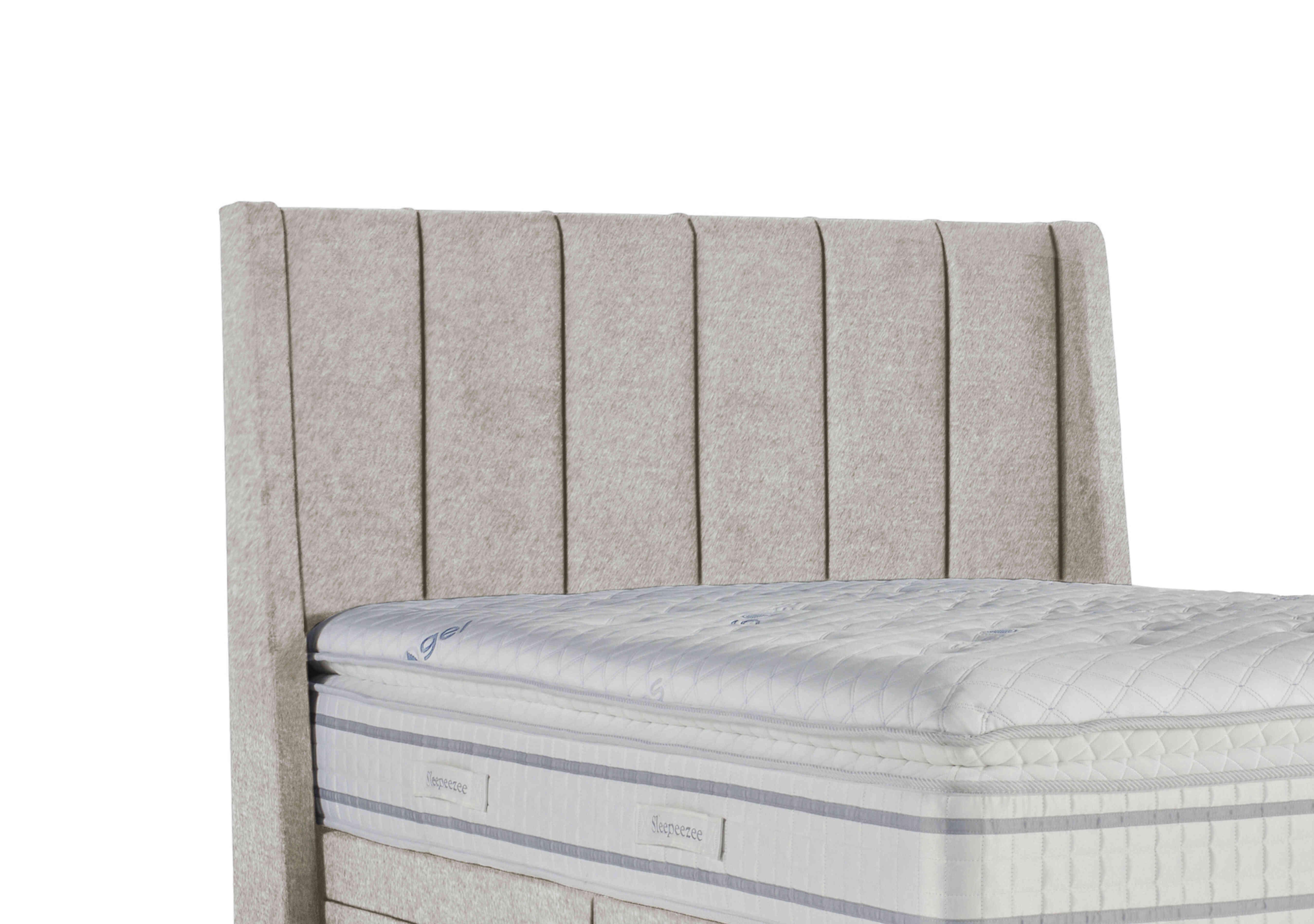 Vail Floor Standing Headboard in Tweed 805 Stone on Furniture Village