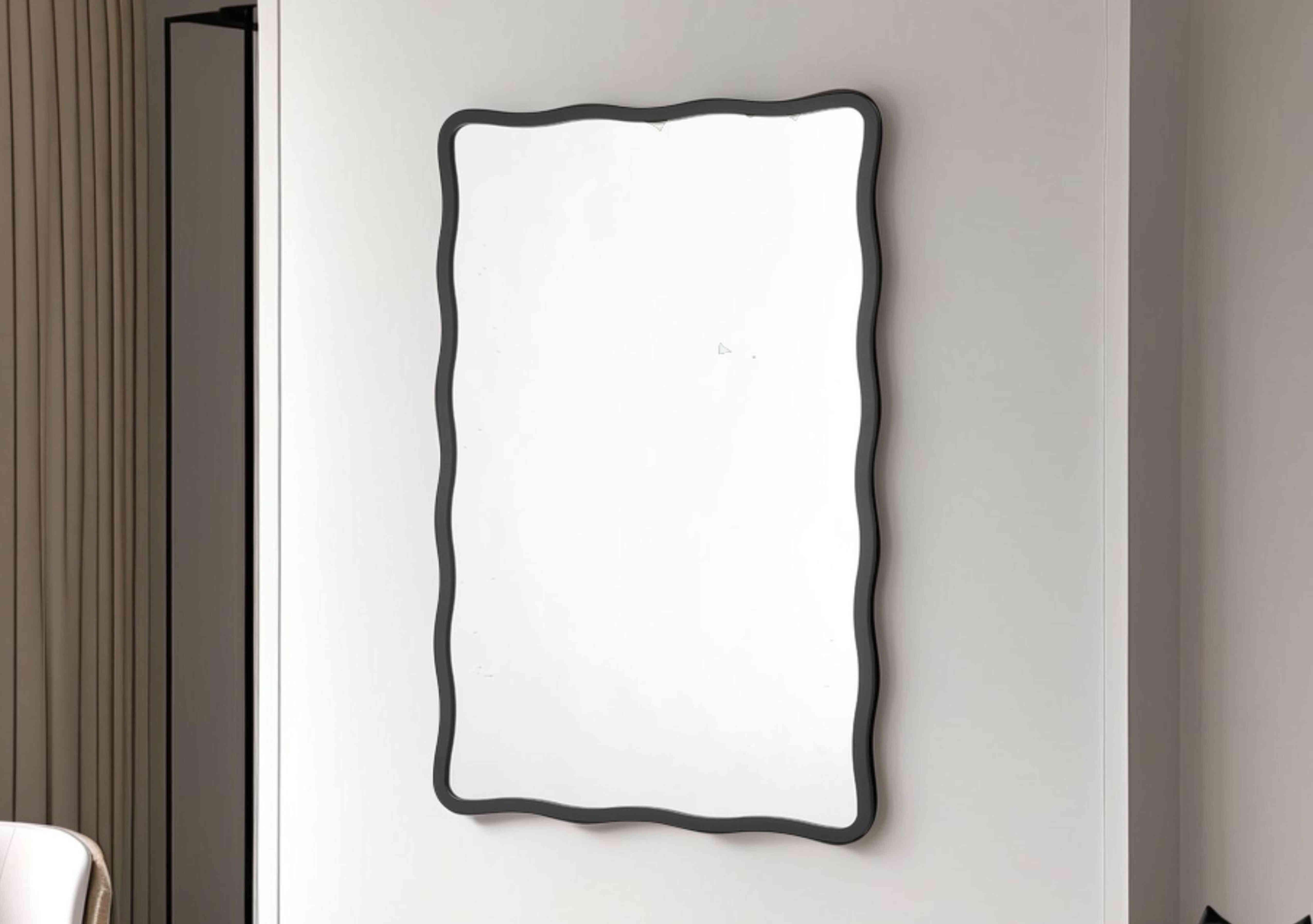 Wave Rectangle Mirror in  on Furniture Village