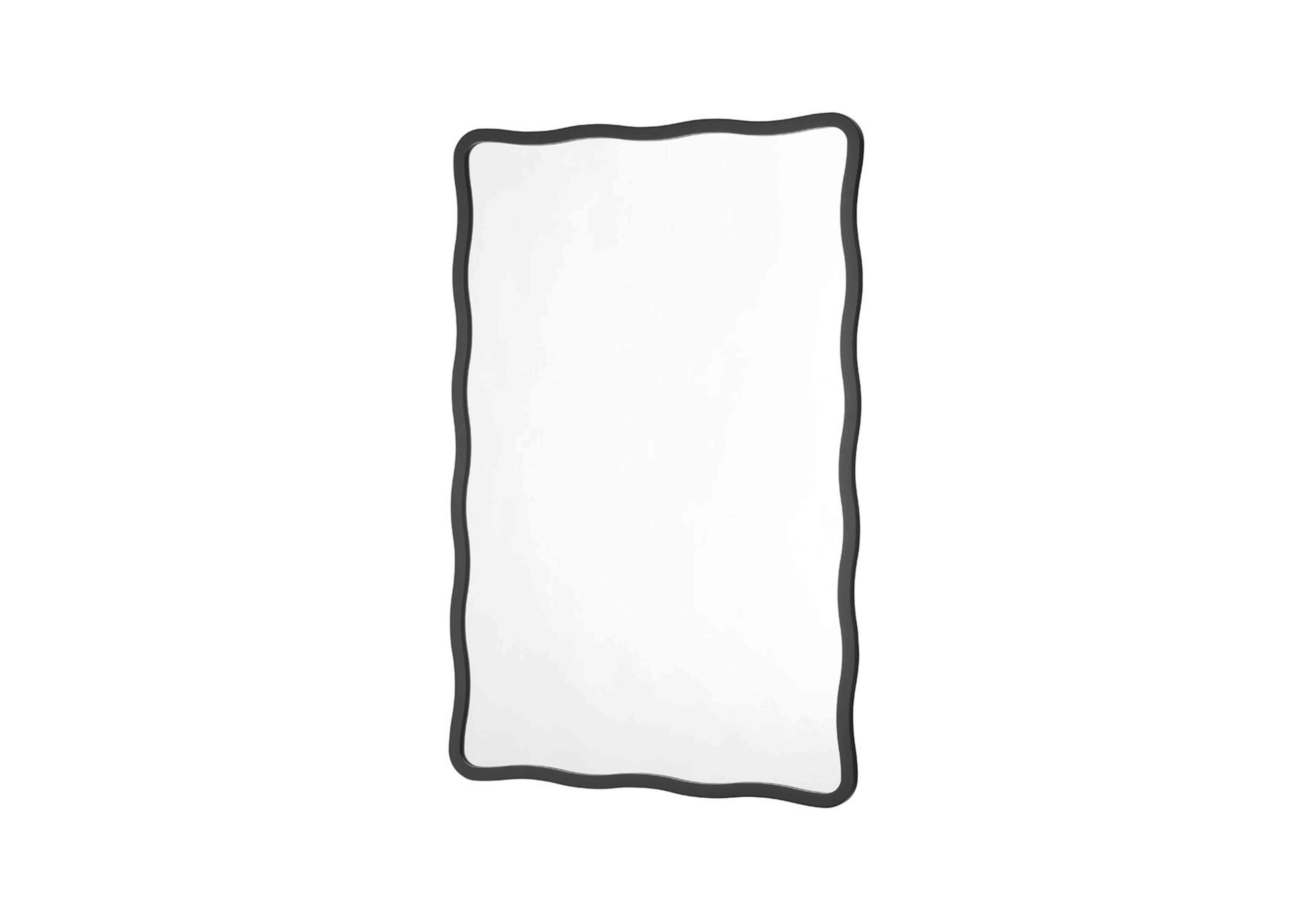 Wave Rectangle Mirror in Black on Furniture Village