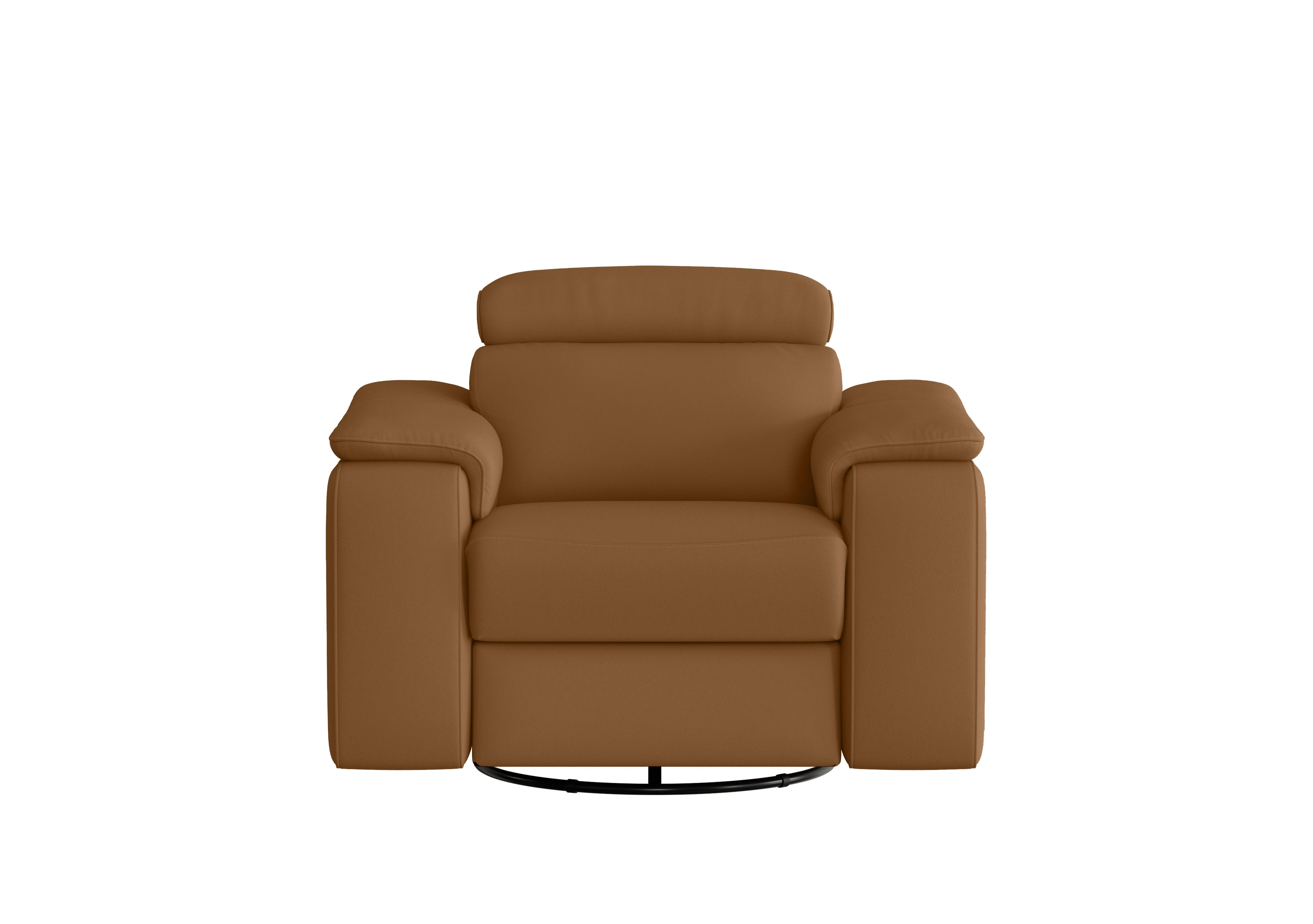 Davide Leather Swivel Rocker Power Recliner Chair in 2151 Botero Cuoio on Furniture Village
