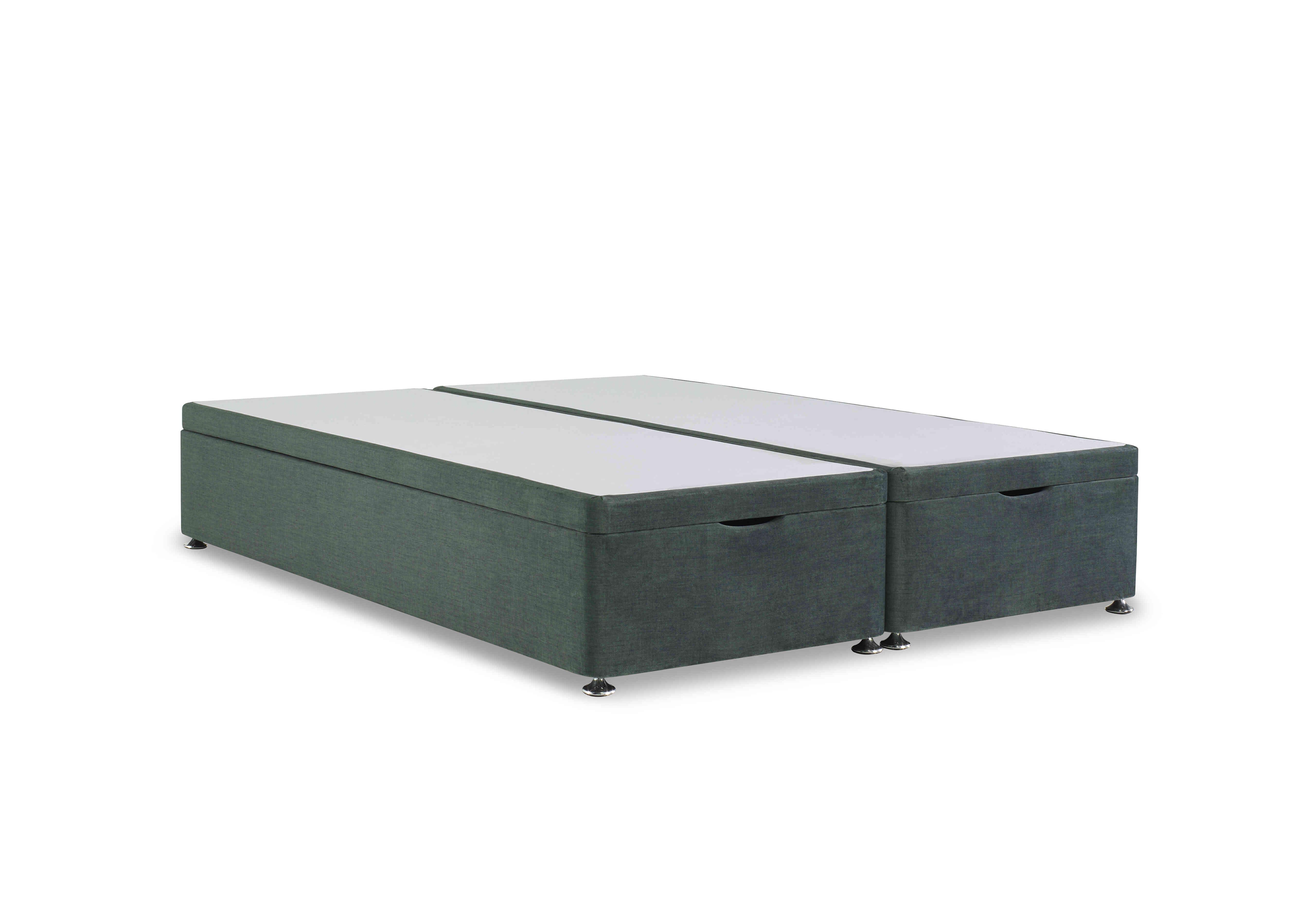 Platform Top Manual End Lift Ottoman Divan Base in 502 Tormaline Green on Furniture Village
