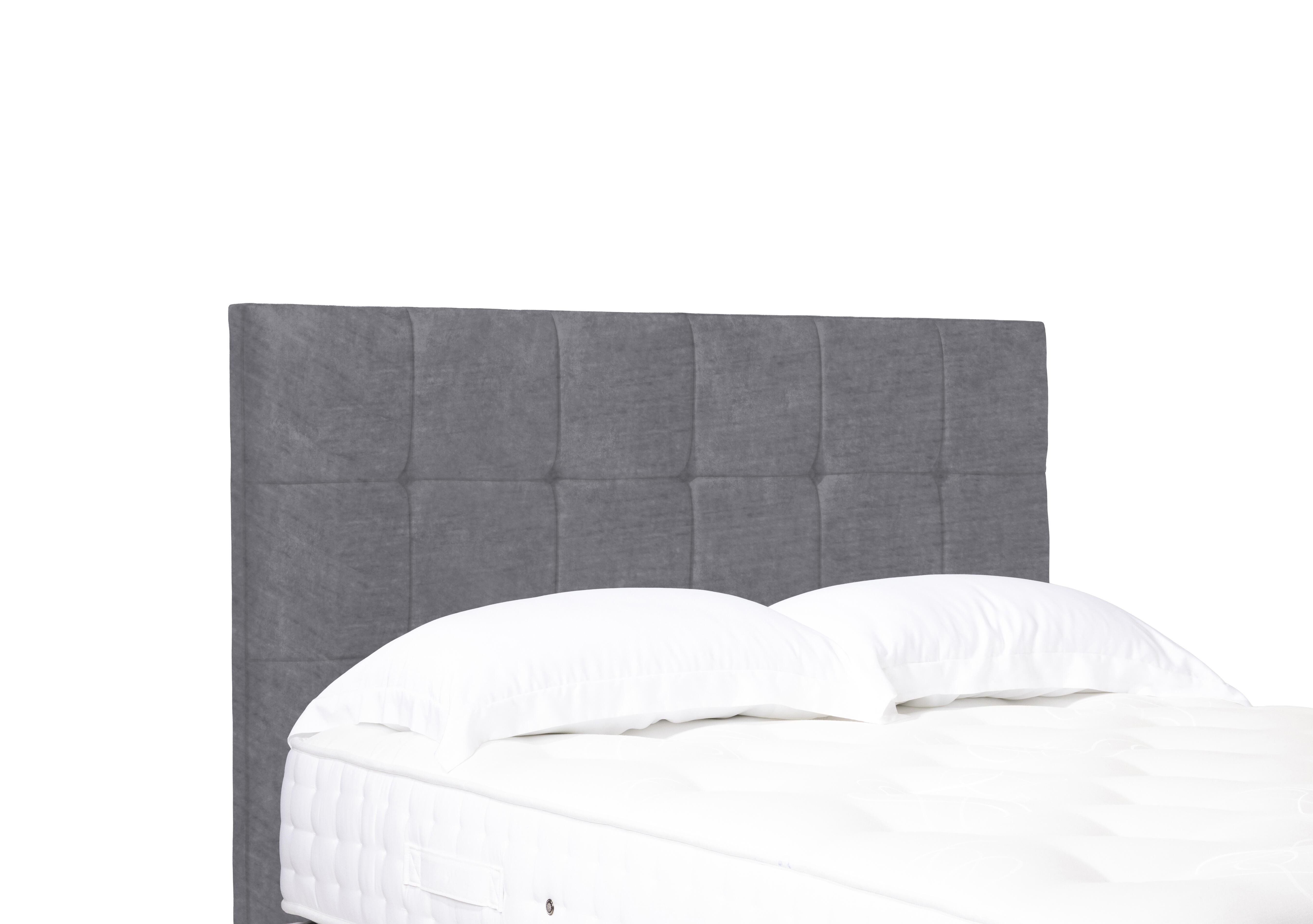 Kaito Standard Floor Standing Headboard in Aston Steel on Furniture Village
