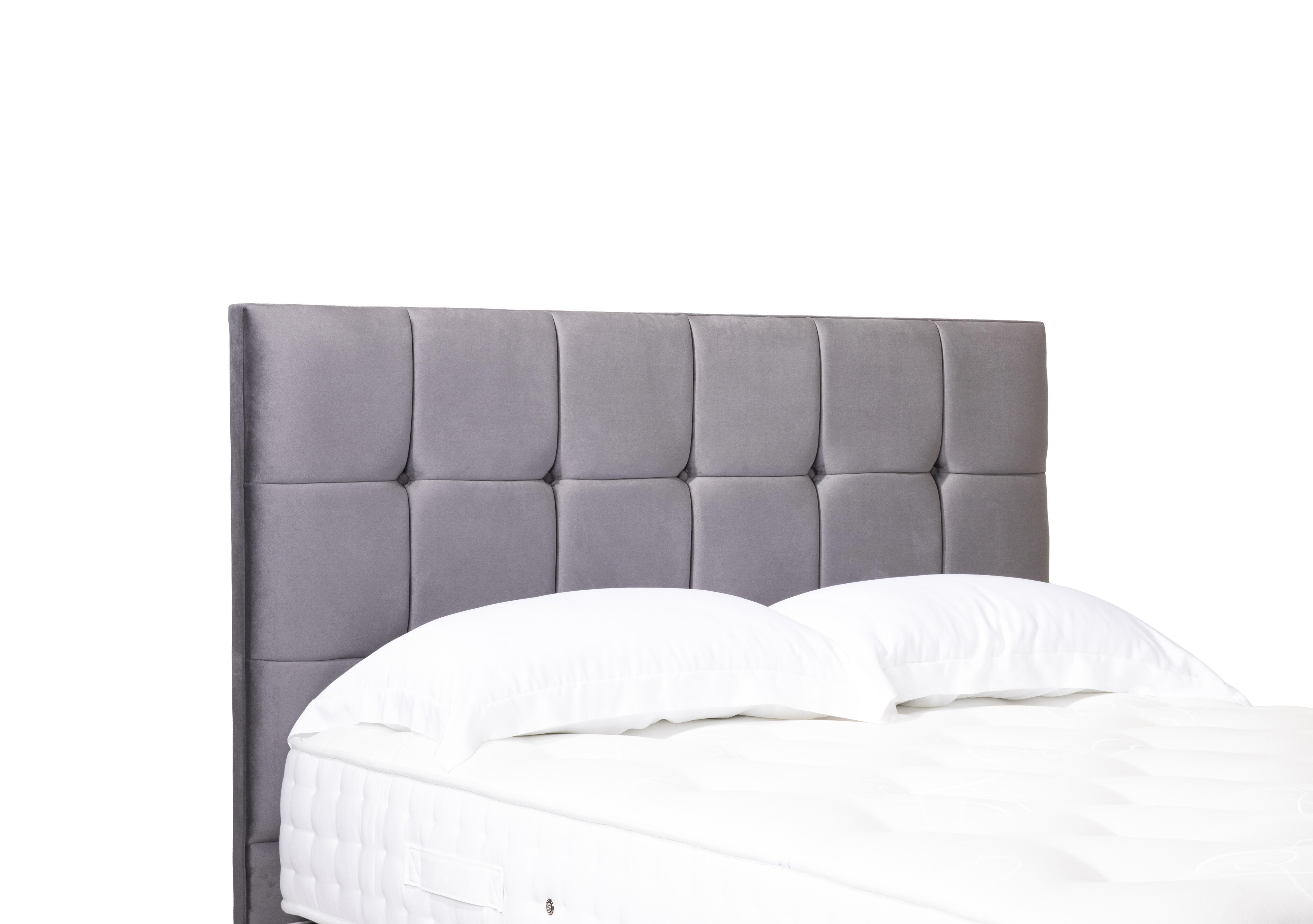 Artisan Collection Kaito Standard Floor Standing Headboard in Plush Dark Grey on Furniture Village