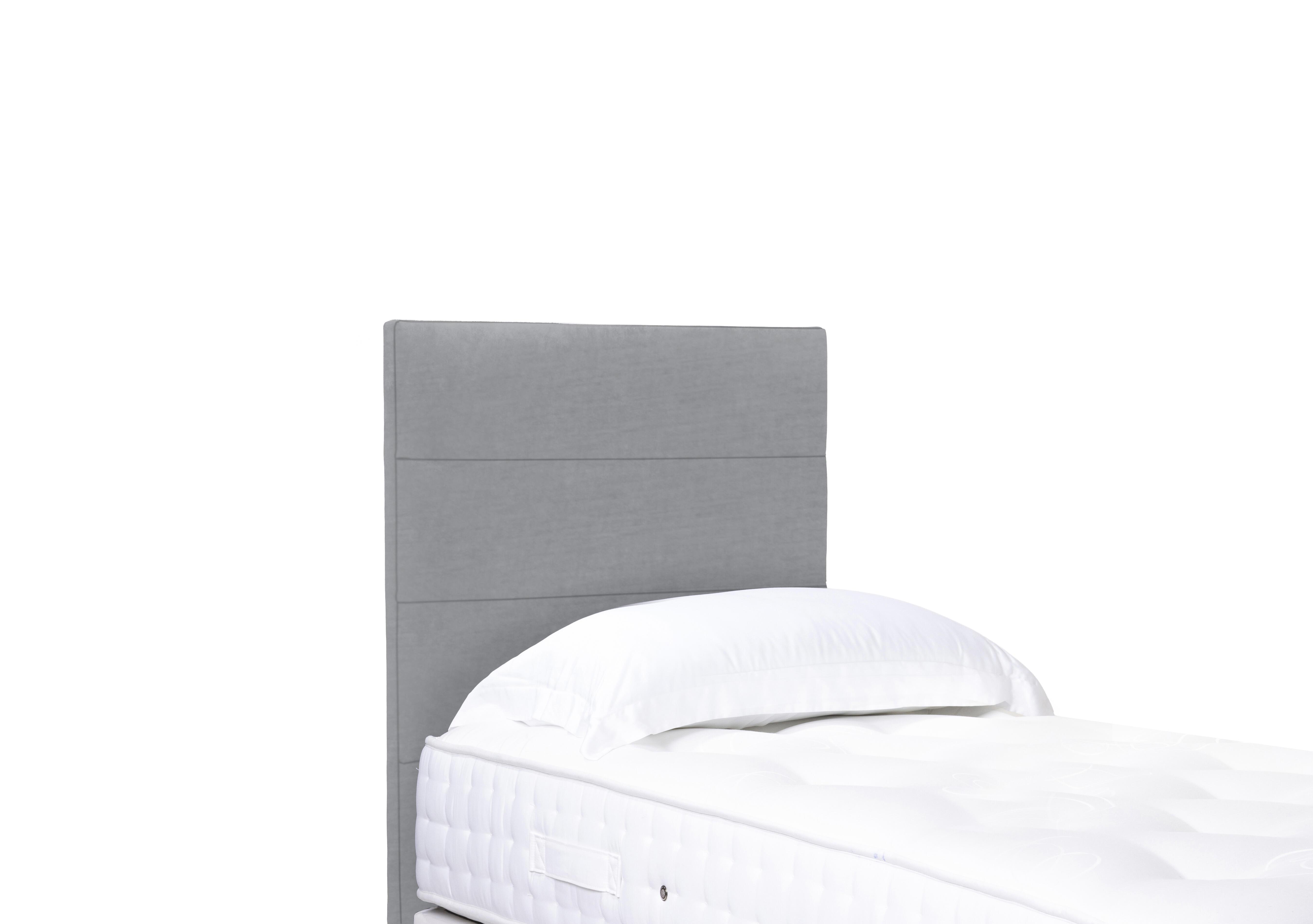 Natsu Standard Floor Standing Headboard in Aston Silver on Furniture Village