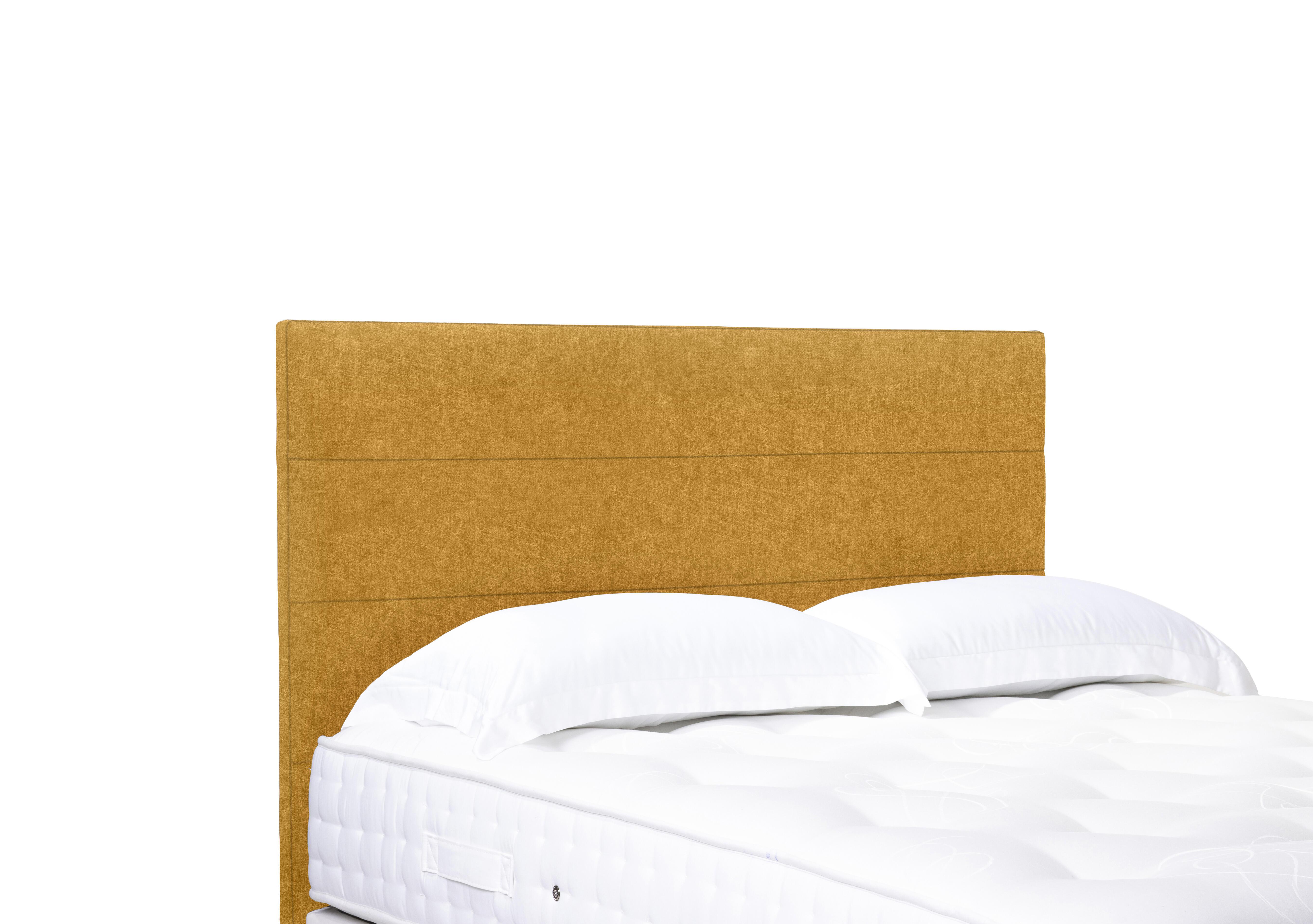 Artisan Collection Natsu Standard Floor Standing Headboard in Tweed Mustard on Furniture Village