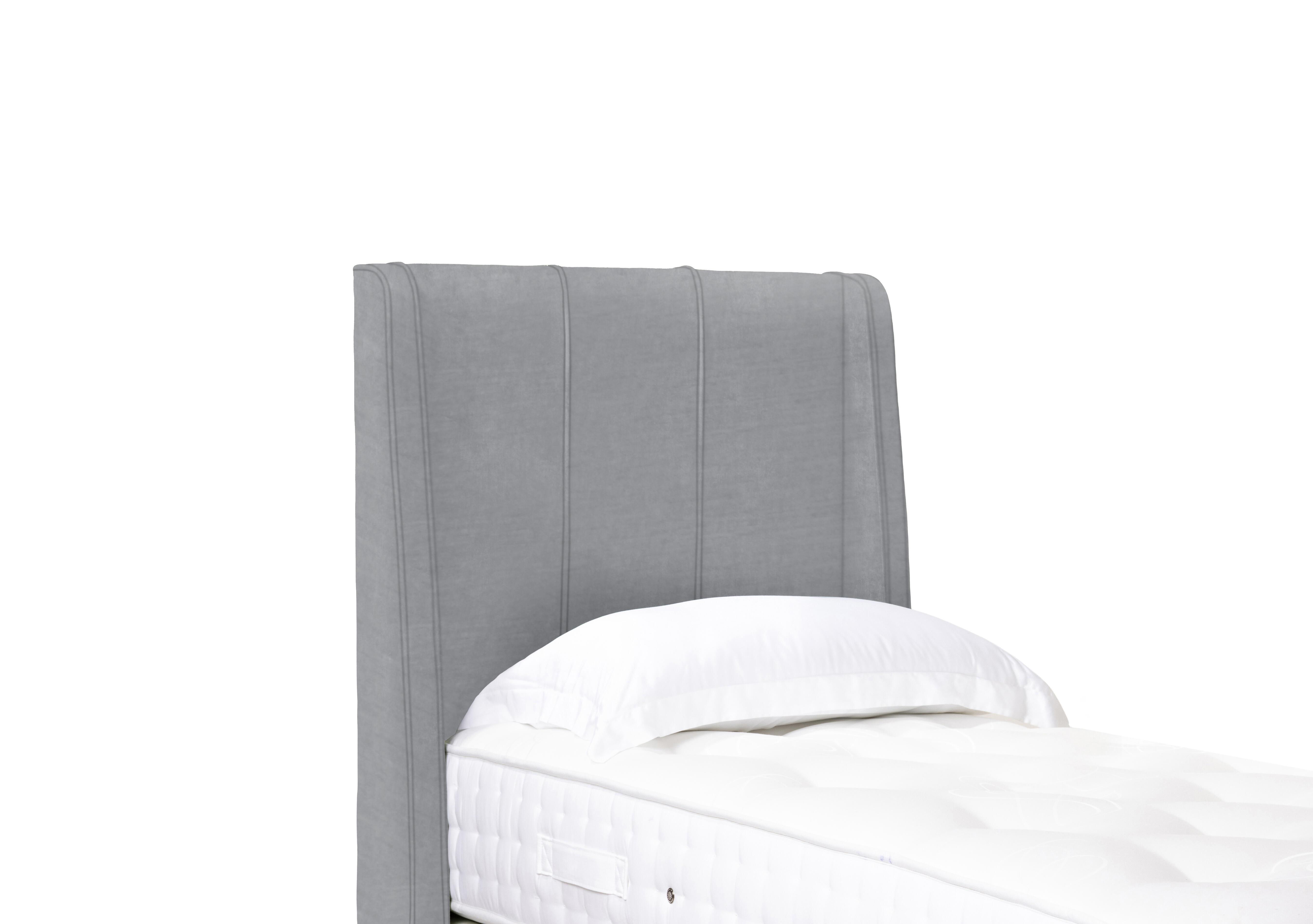 Akira High Floor Standing Headboard in Aston Silver on Furniture Village