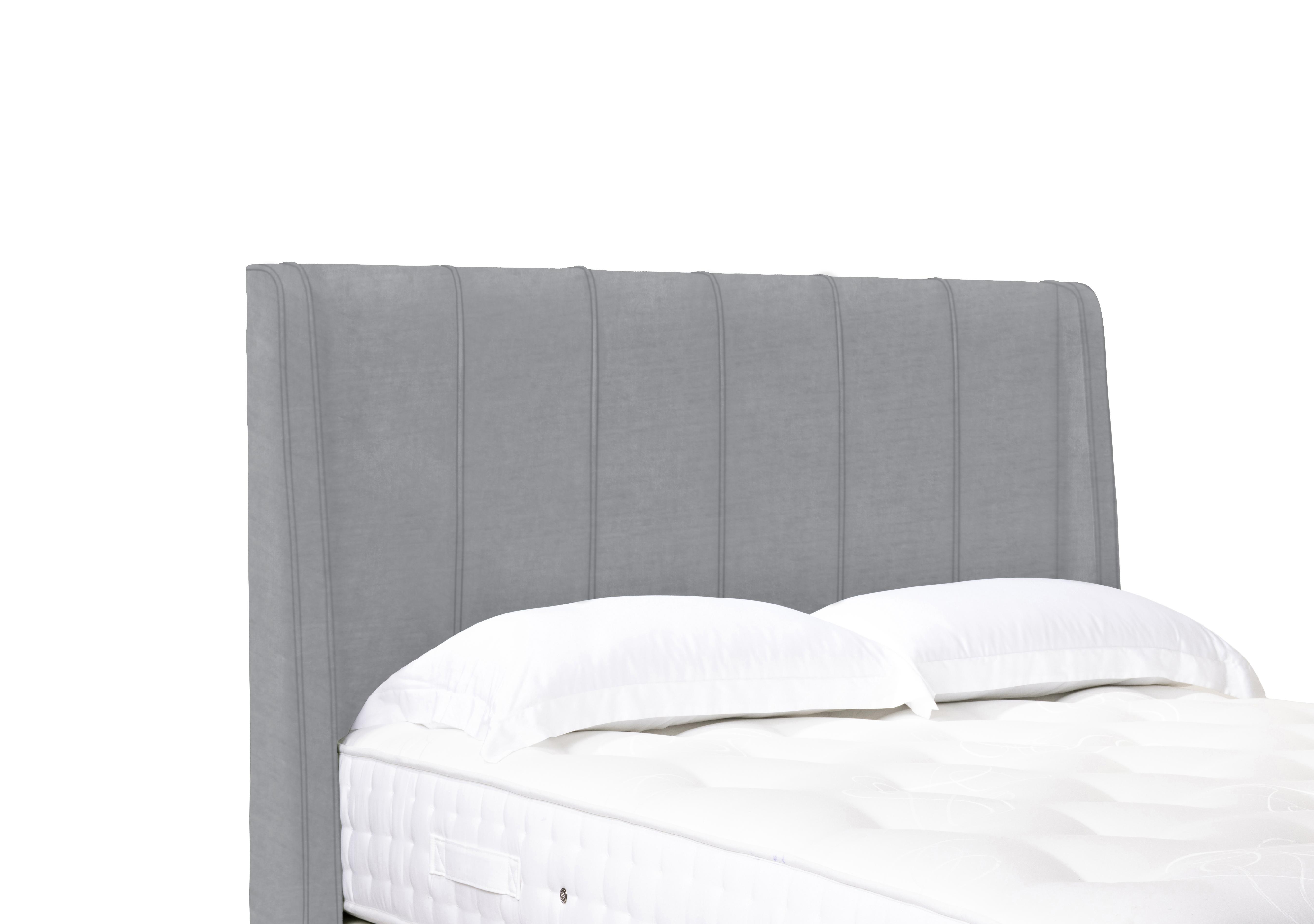 Akira High Floor Standing Headboard in Aston Silver on Furniture Village
