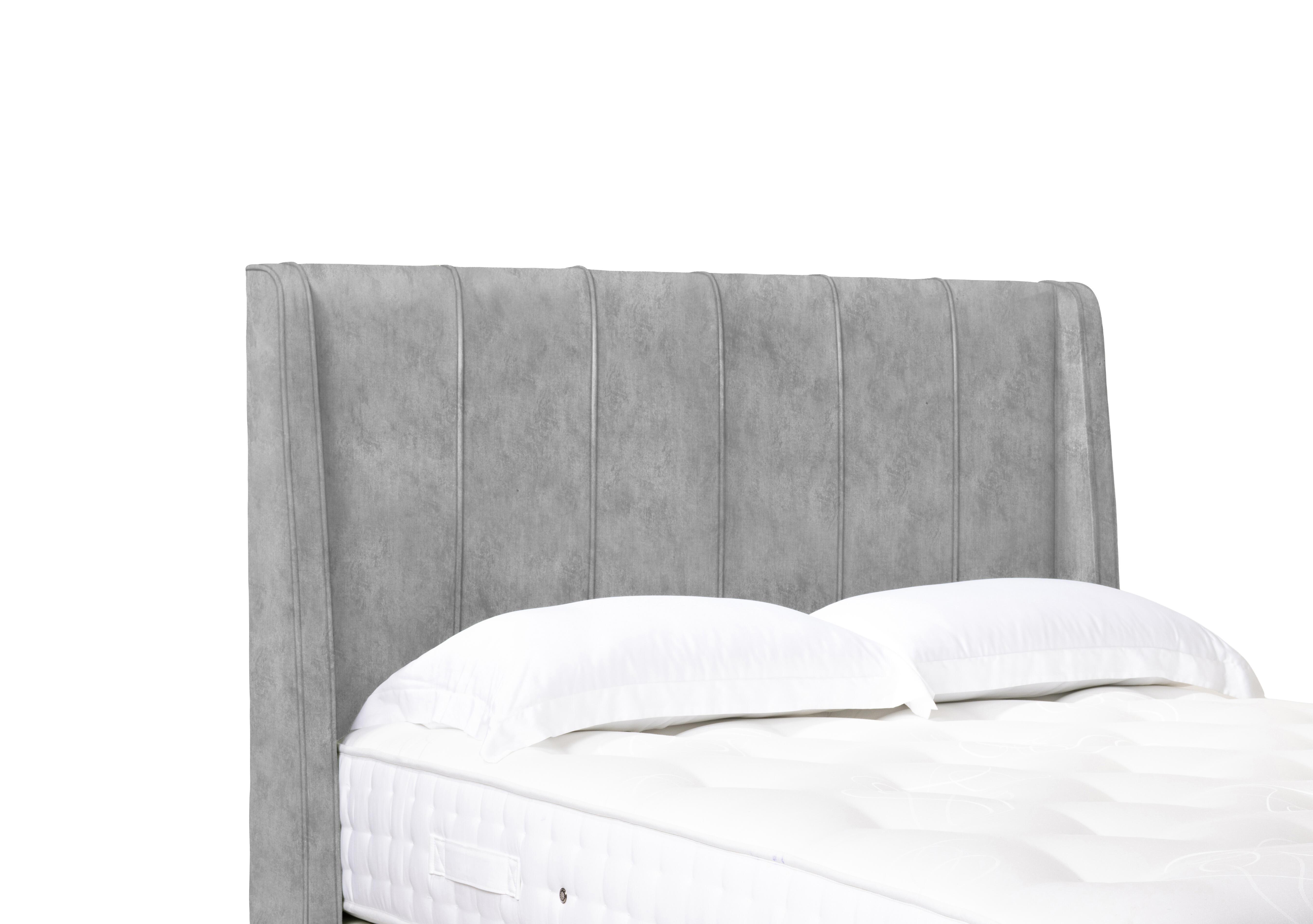 Artisan Collection Akira High Floor Standing Headboard in Dapple Sterling on Furniture Village