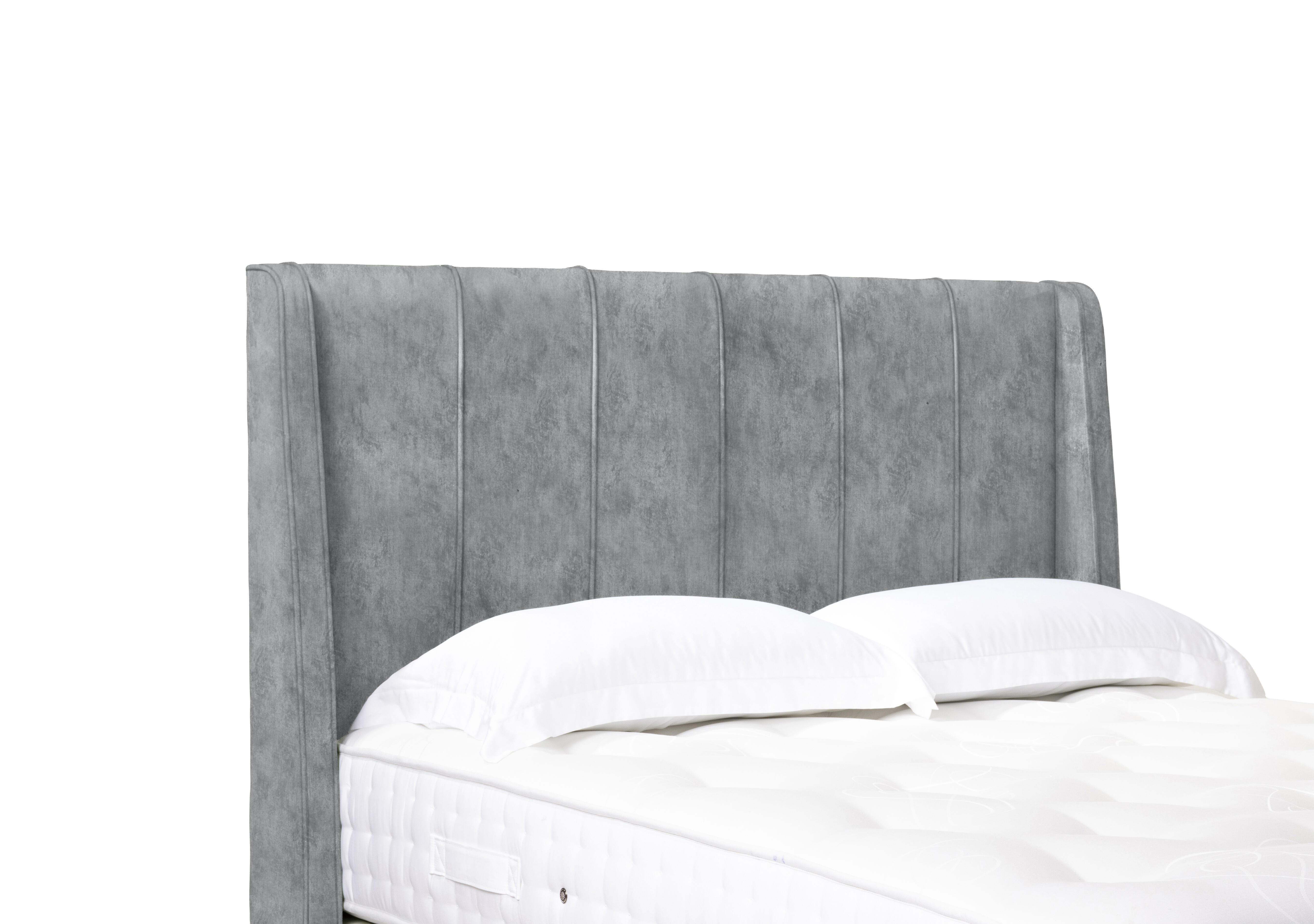 Artisan Collection Akira High Floor Standing Headboard in Daytona Silver on Furniture Village