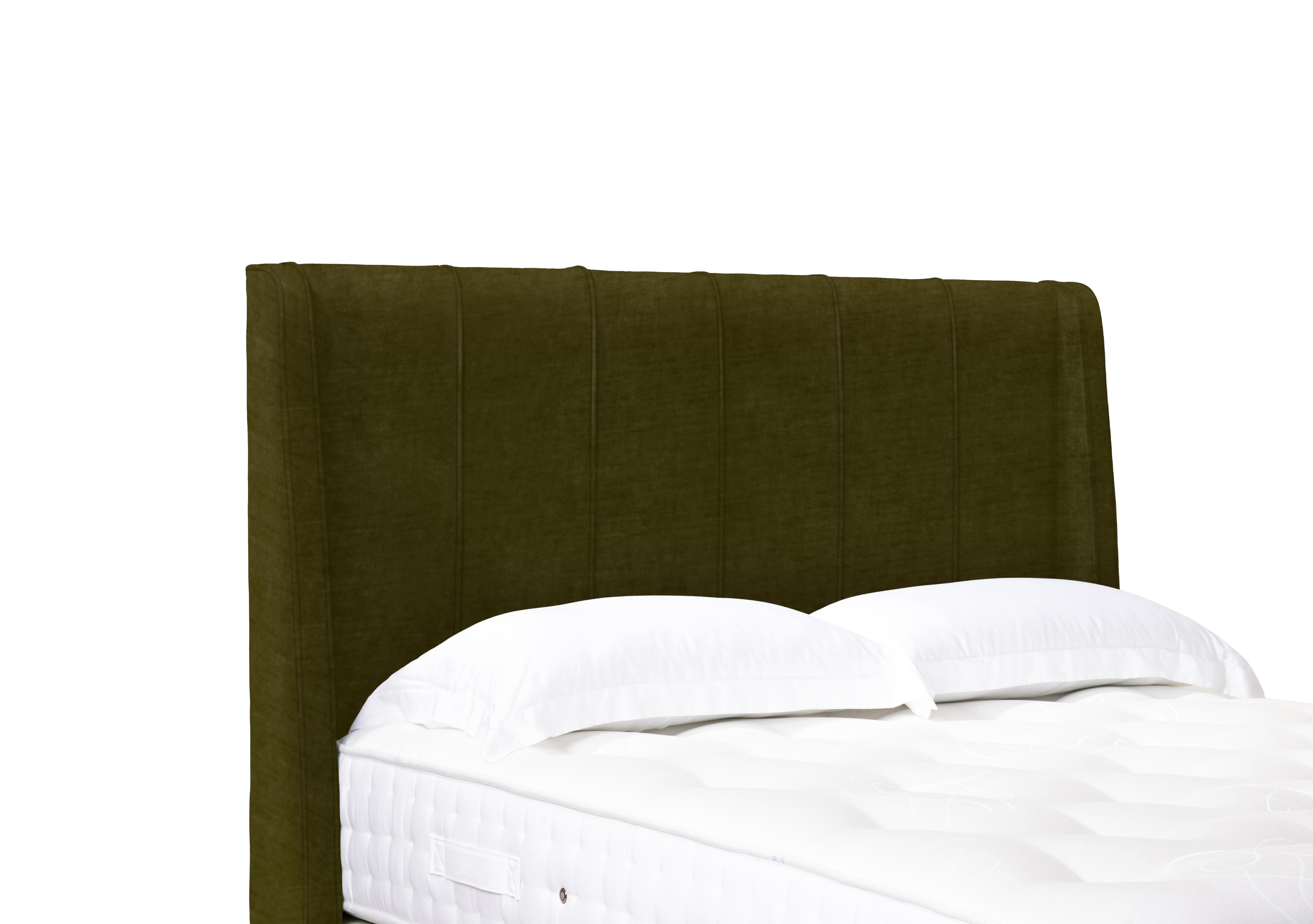 Artisan Collection Akira High Floor Standing Headboard in Milan Khaki on Furniture Village