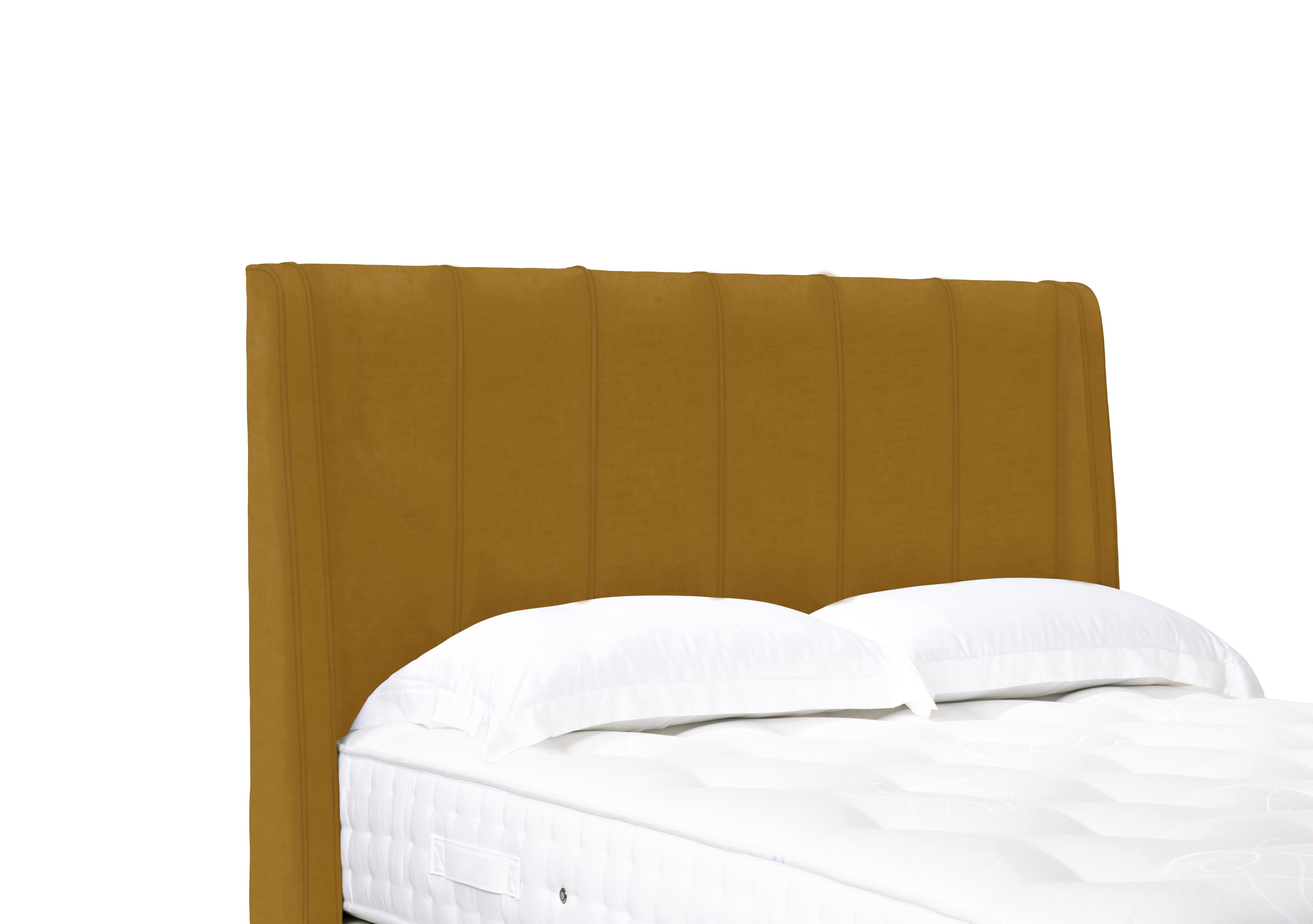 Akira High Floor Standing Headboard in Plush Corn on Furniture Village