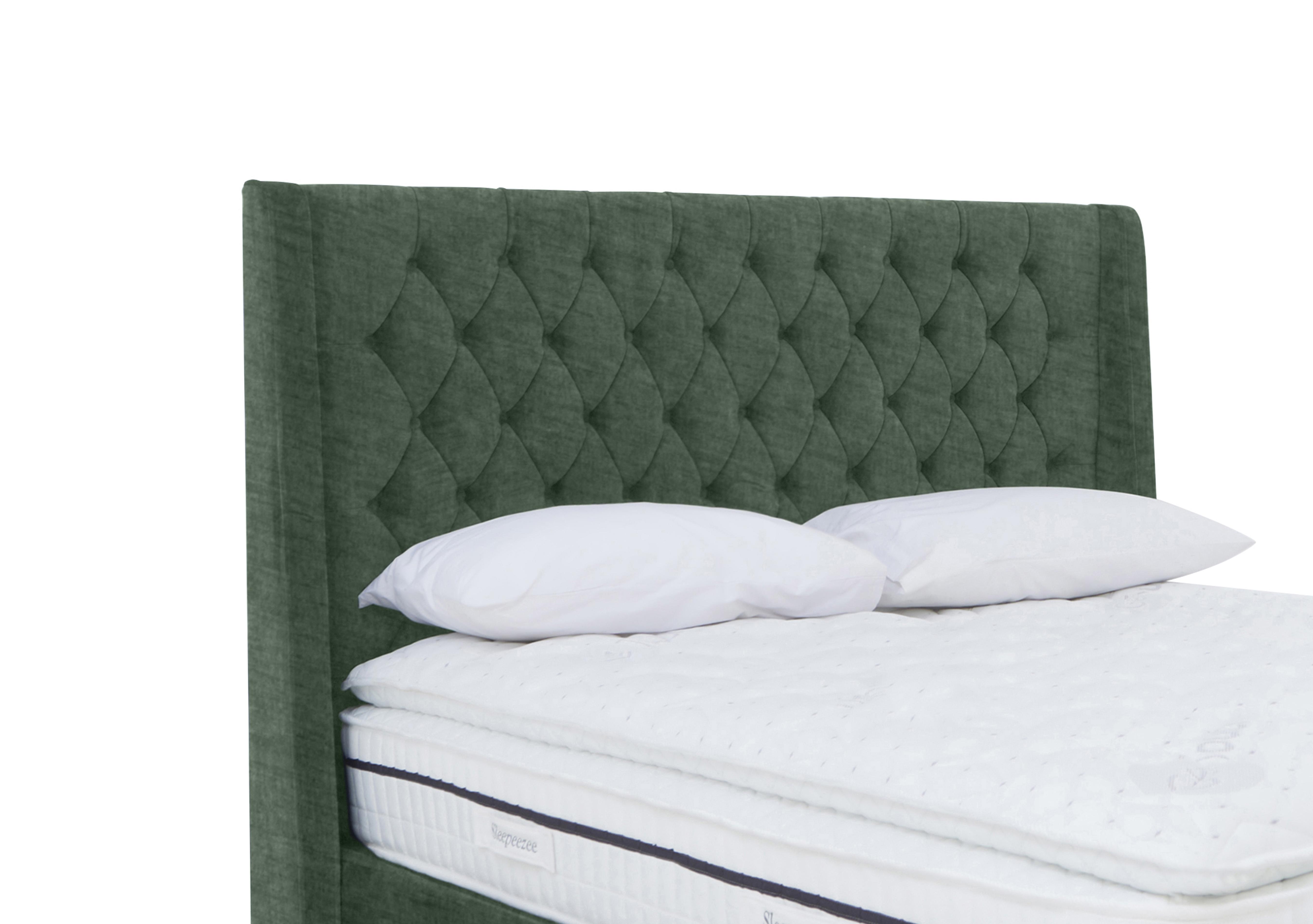 Zen Floor Standing Headboard in 502 Tormaline Green on Furniture Village