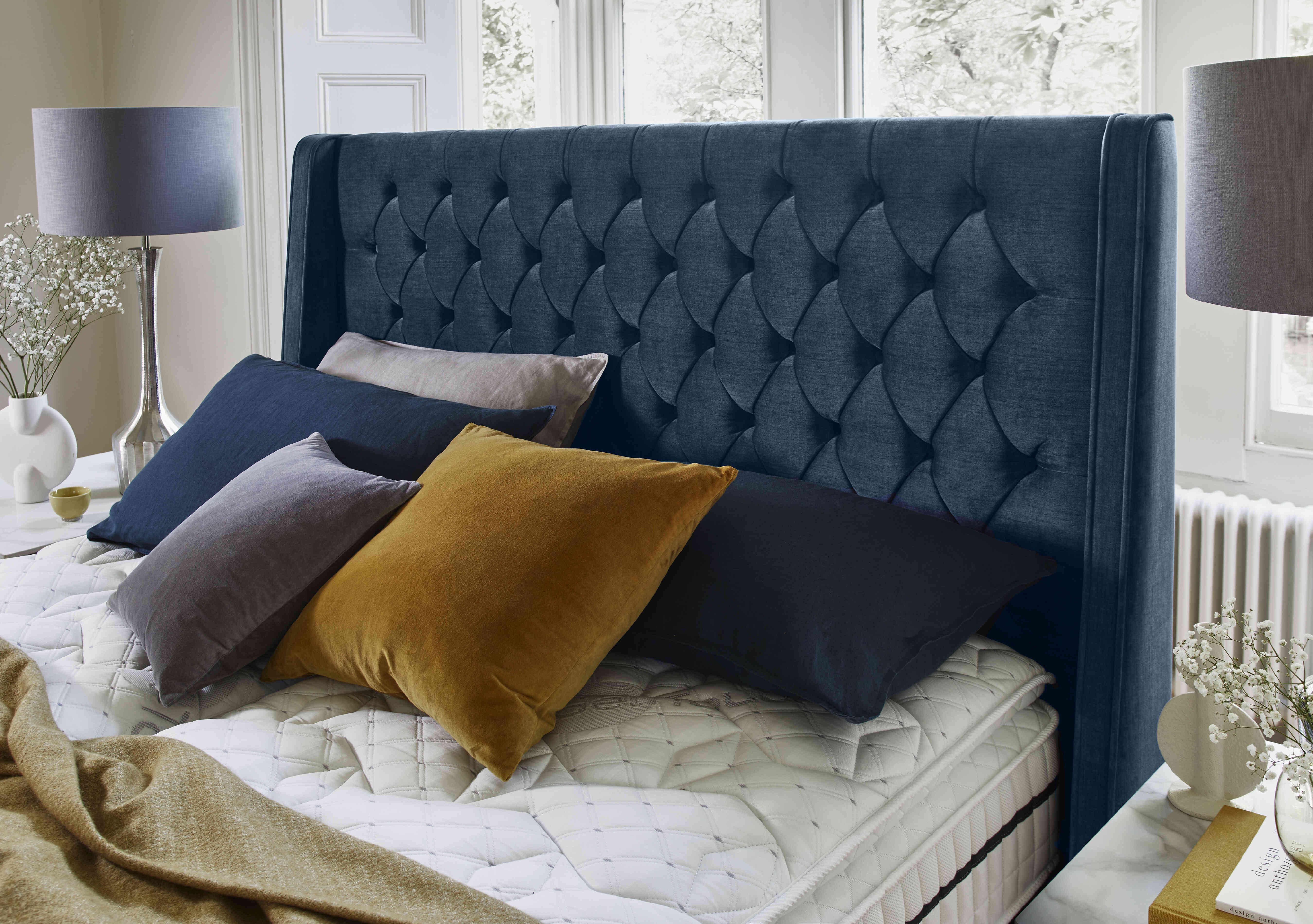 Zen High Floor Standing Headboard in  on Furniture Village