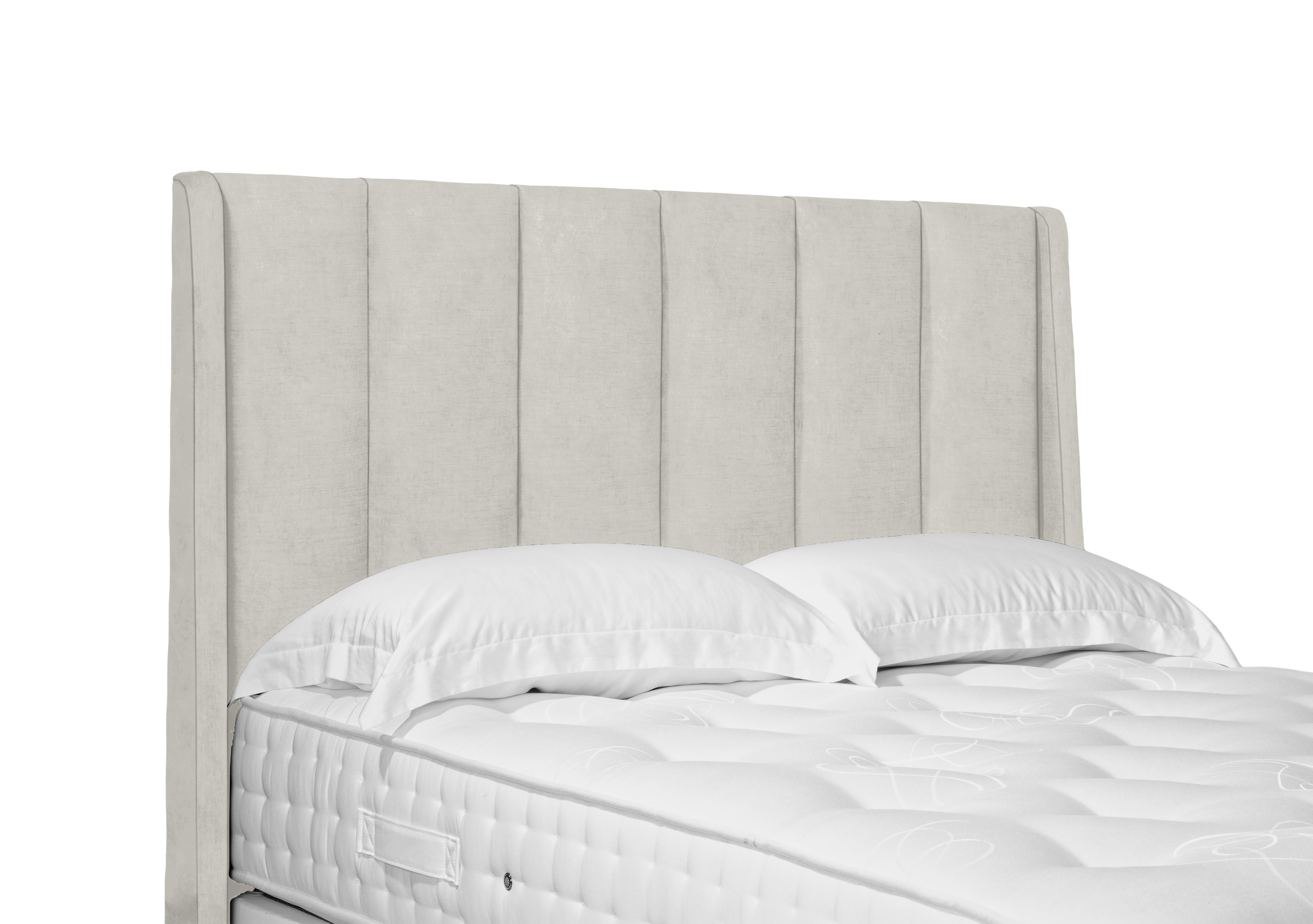 Artisan Collection Ryo High Floor Standing Winged Headboard in Aston Linen on Furniture Village