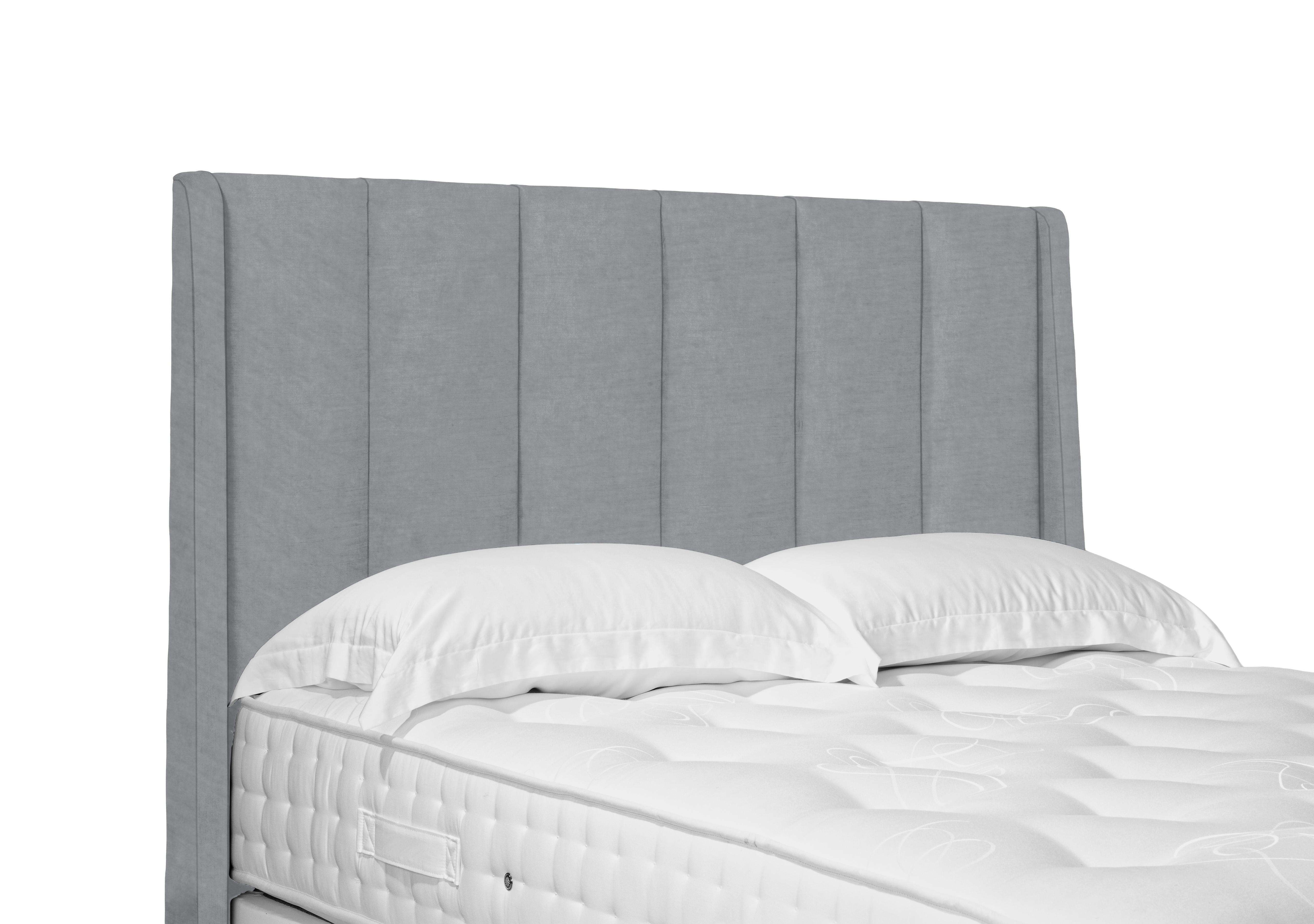 Ryo High Floor Standing Headboard in Aston Silver on Furniture Village