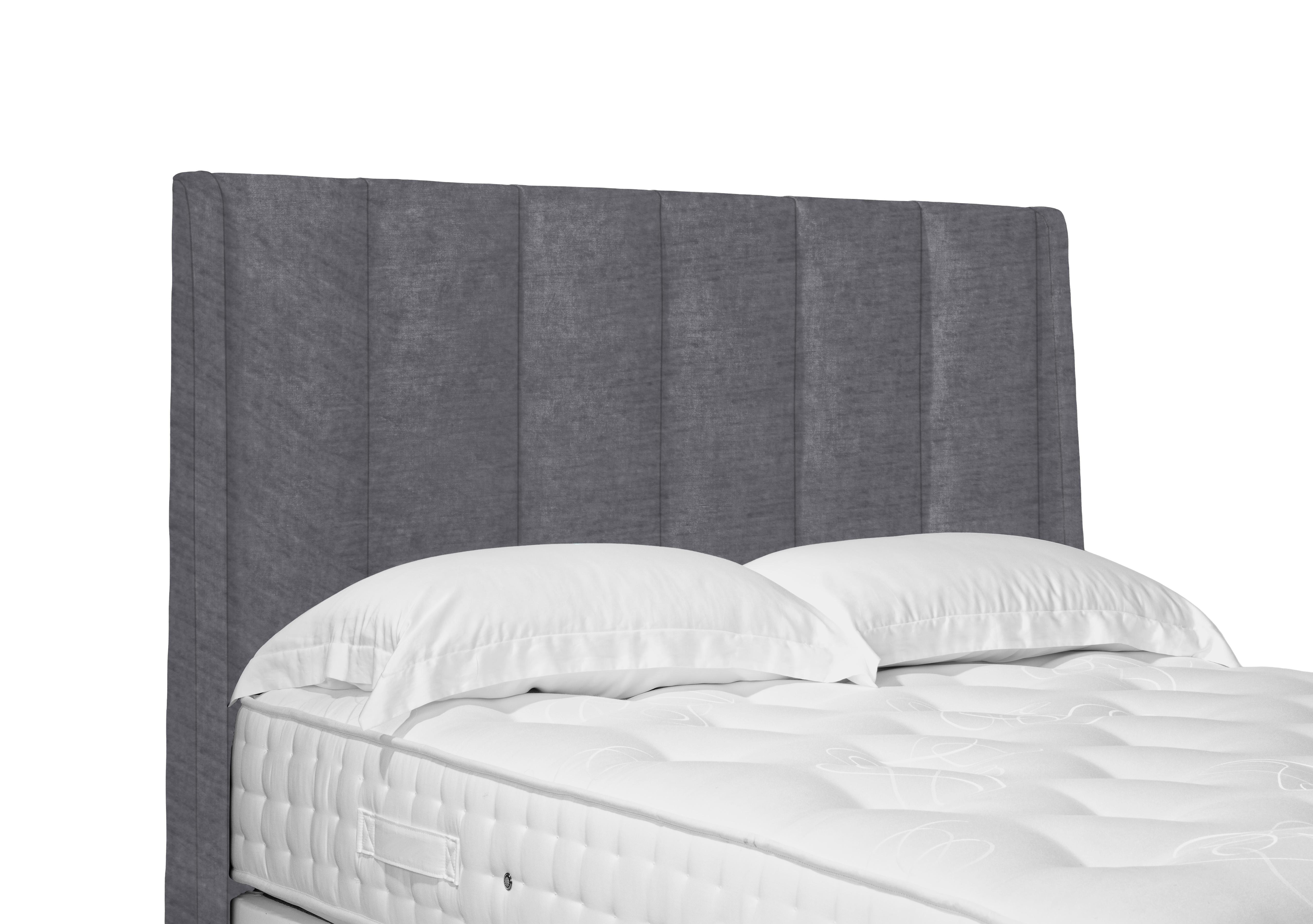 Ryo High Floor Standing Headboard in Aston Steel on Furniture Village