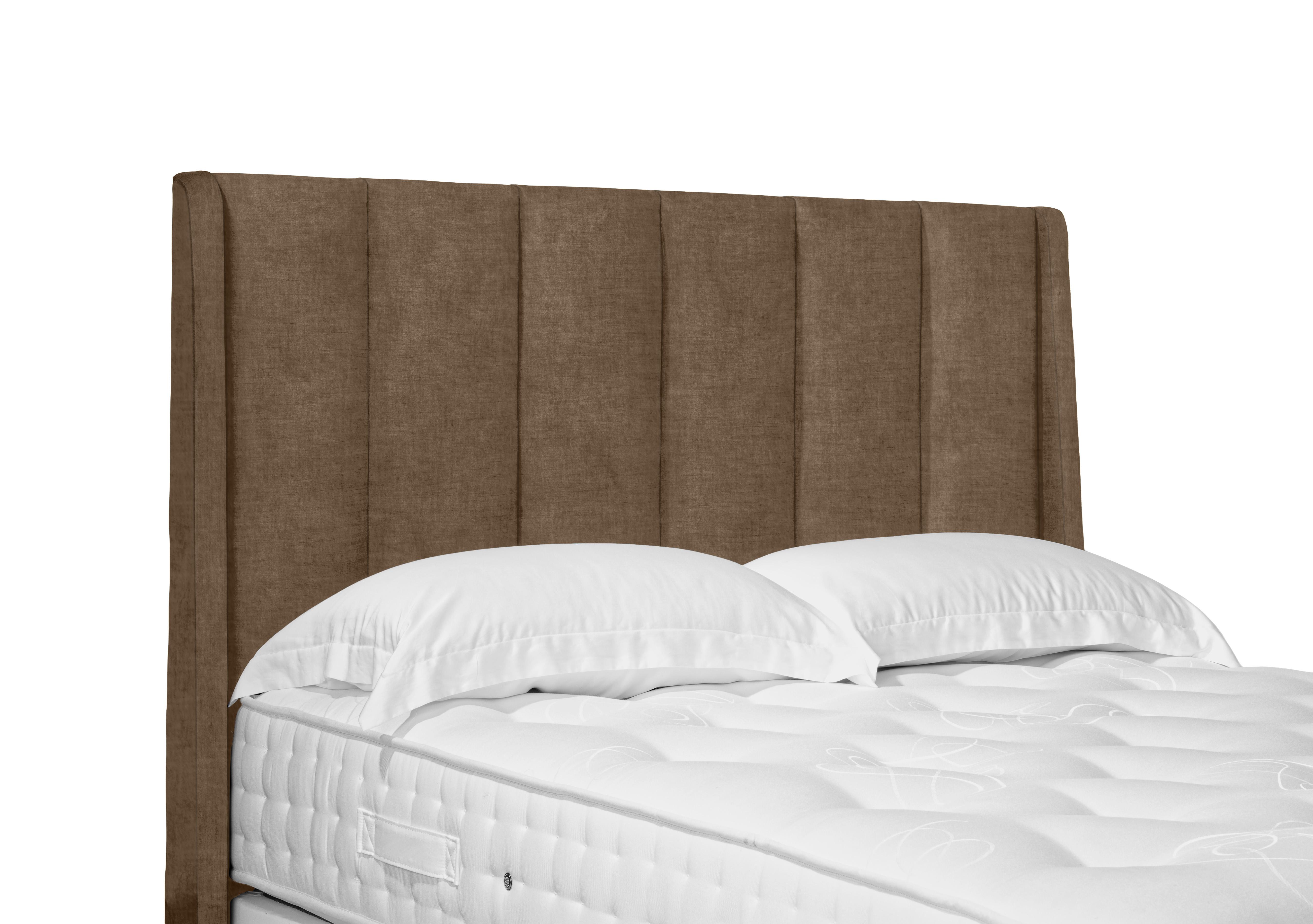 Ryo High Floor Standing Headboard in Lace Caramel on Furniture Village